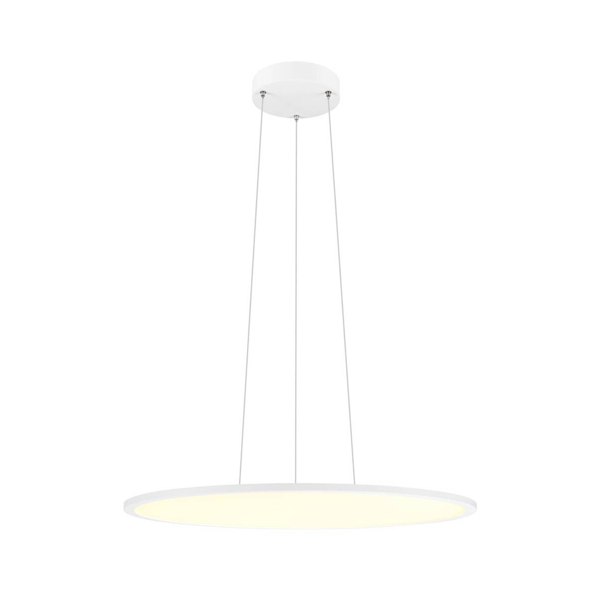 Levně BIG WHITE SLV PANEL 60 závěsné svítidlo, kulaté, PHASE, délka závěsu 200 cm, 3000/4000K, 90°, bílá 1010426