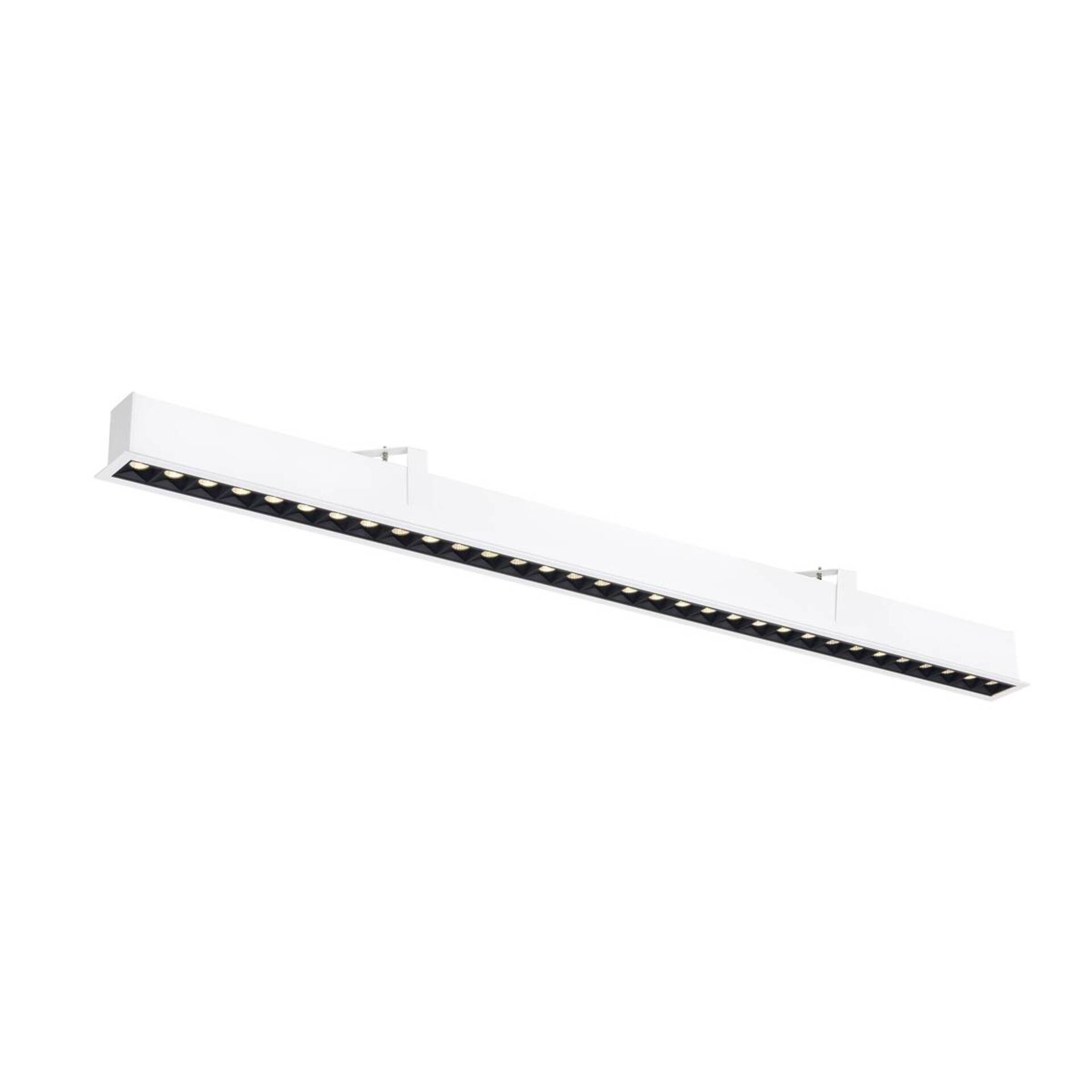 Levně BIG WHITE SLV GLENOS PRO Stropní vestavné svítidlo, 1,2 m, DALI, UGR19, 3000K, 75°, IP20, bílé / černé 1010521