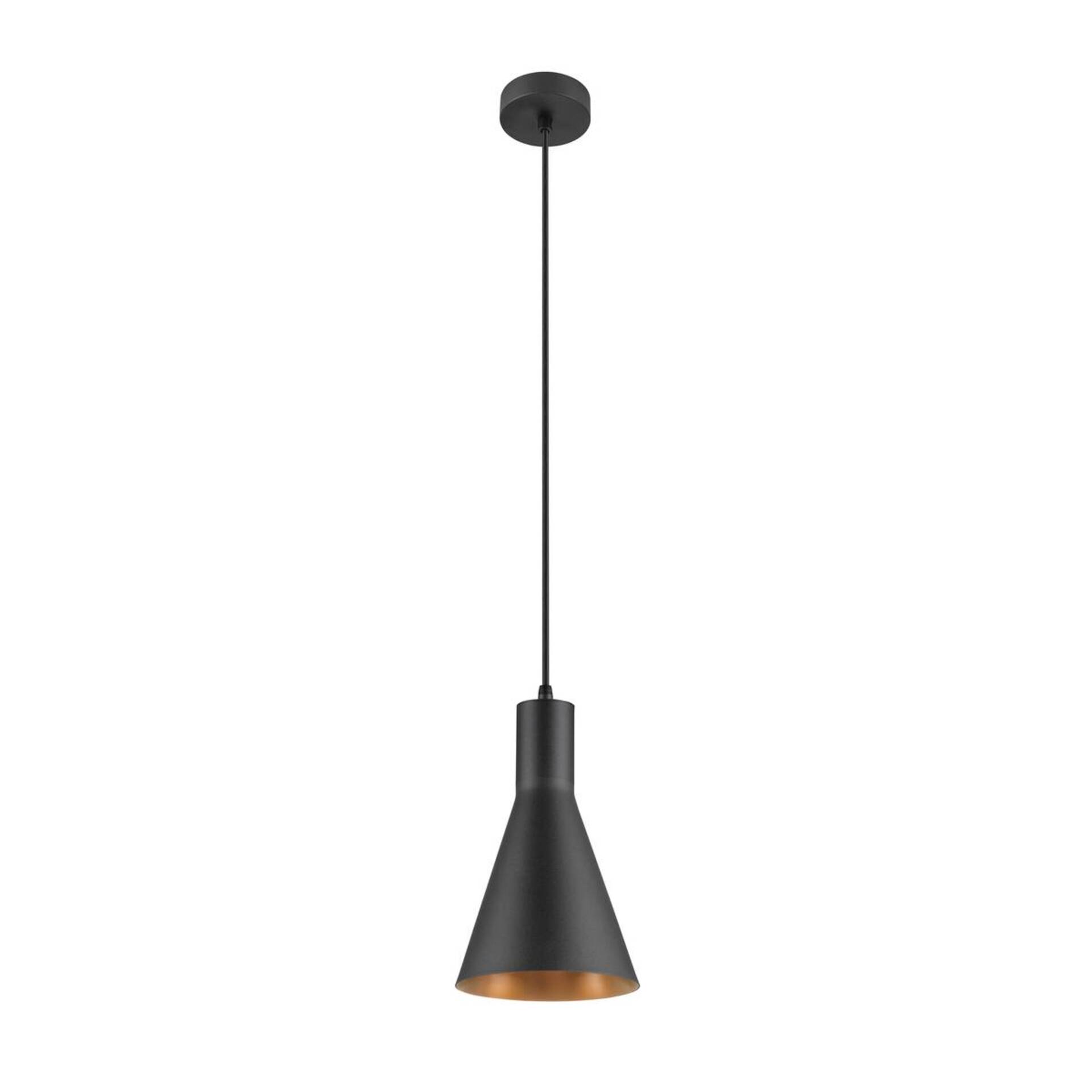 Levně BIG WHITE SLV LALU SET závěsné svítidlo, patice E27, CONE 15, délka závěsu 200 cm, Žárovka v ceně, černá 1010785