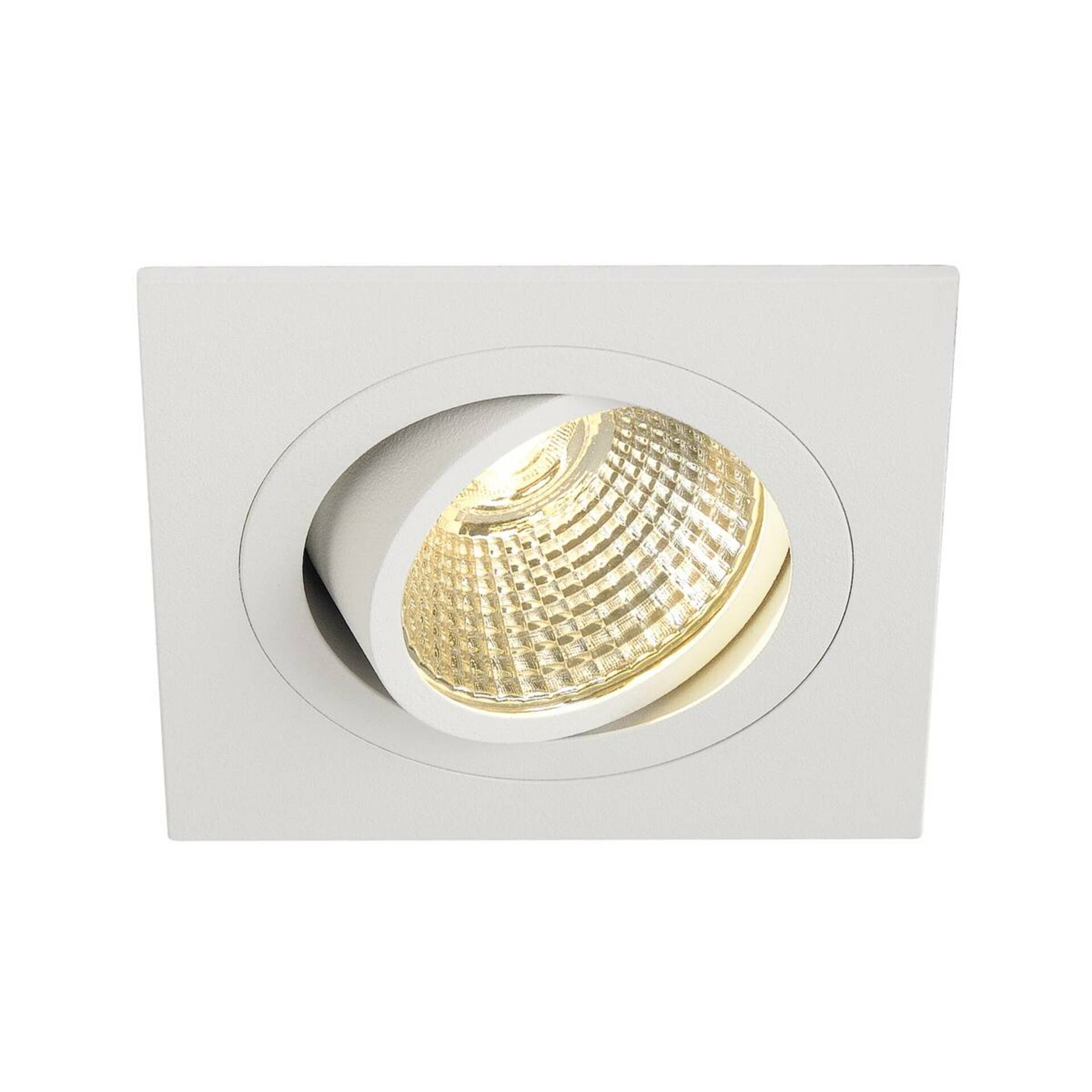 Levně SLV BIG WHITE SADA NEW TRIA 1, vestavné svítidlo, jedna žárovka, LED, 2700K, hranaté, bílé, 38°, 9,1 W