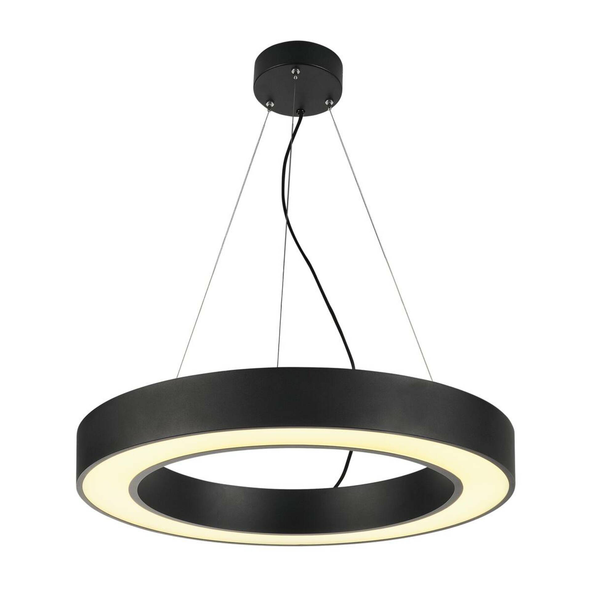 Levně SLV BIG WHITE MEDO RING 60, závěsné svítidlo, LED, černé, pr. 60 cm, vč. ovladače LED 133840