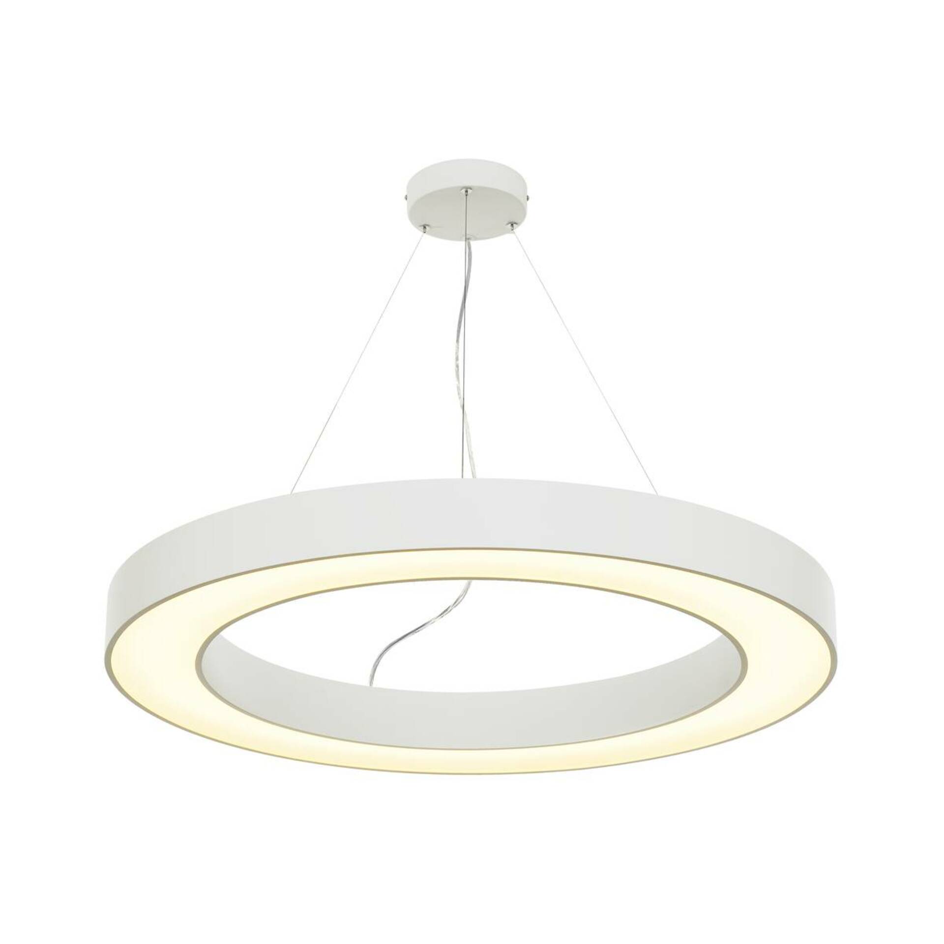 SLV BIG WHITE MEDO RING 90, závěsné svítidlo, LED, bílé, pr. 90 cm, vč. ovladače LED 133851