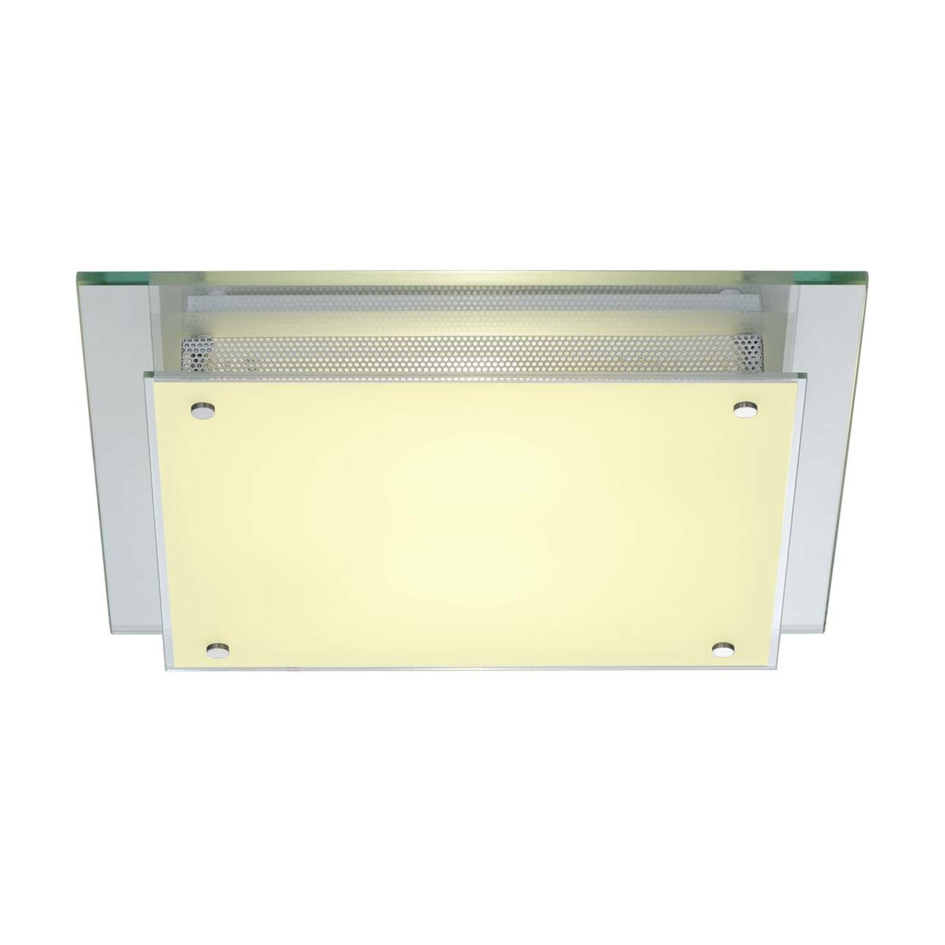 SLV BIG WHITE Stropní svítidlo GLASSA E27 stropní čtvercová 230V E27 2x60W 155180