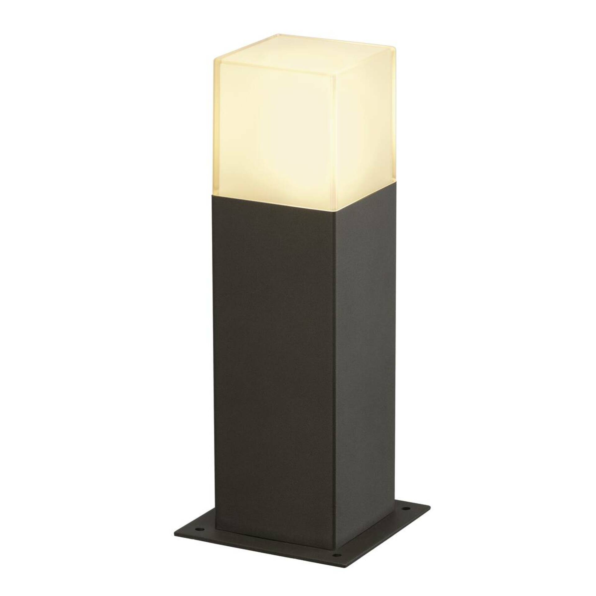 SLV BIG WHITE GRAFIT 30, venkovní stojací lampa, TC-DSE, IP44, antracit, úsporná žárovka, D/Š/V 12/12/30 cm, max. 11 W 231215