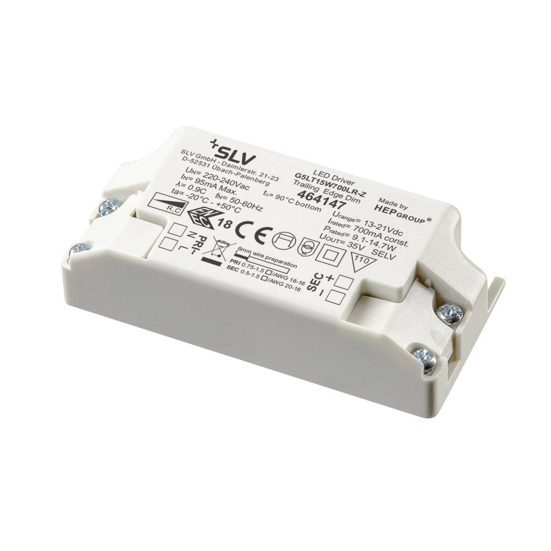 SLV BIG WHITE LED driver 14 7 W 700 mA stmívatelný 464147