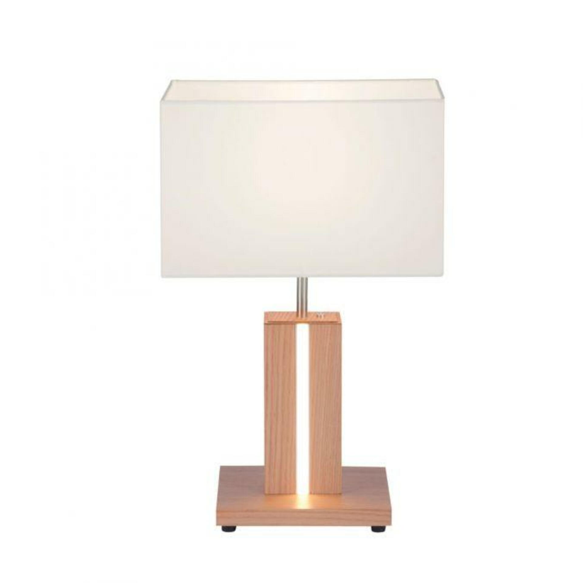 PAUL NEUHAUS LEUCHTEN DIREKT LED stolní lampa, dřevodekor, CCT, stmívatelná, s kolébkový spínačem 2700-5000K
