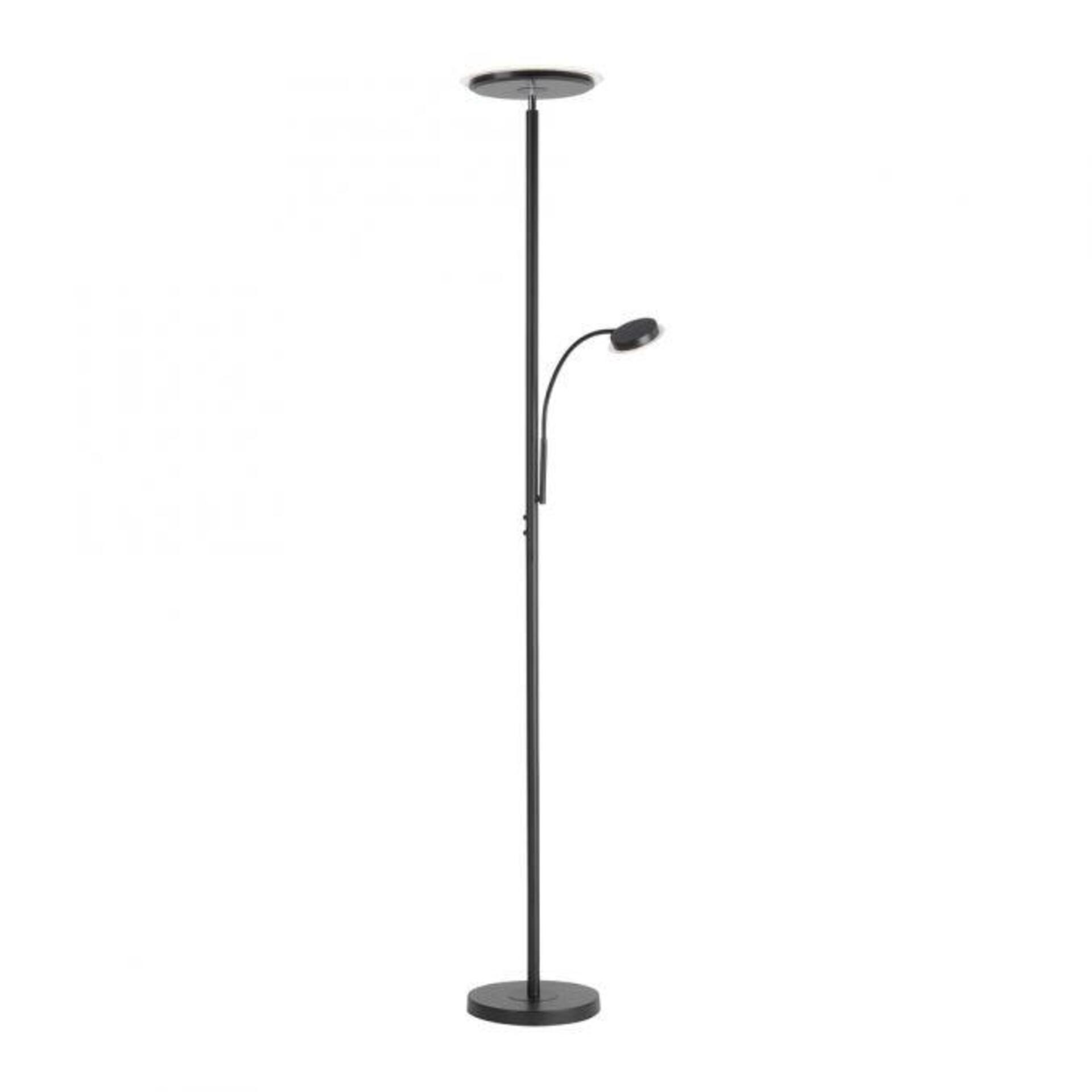 Levně PAUL NEUHAUS JUST LIGHT LED stojací svítidlo, černé, stmívatelné, dotykové ovládání, lampička na čtení, nepřímé osvětlení, nastavitelná hlava 3000K