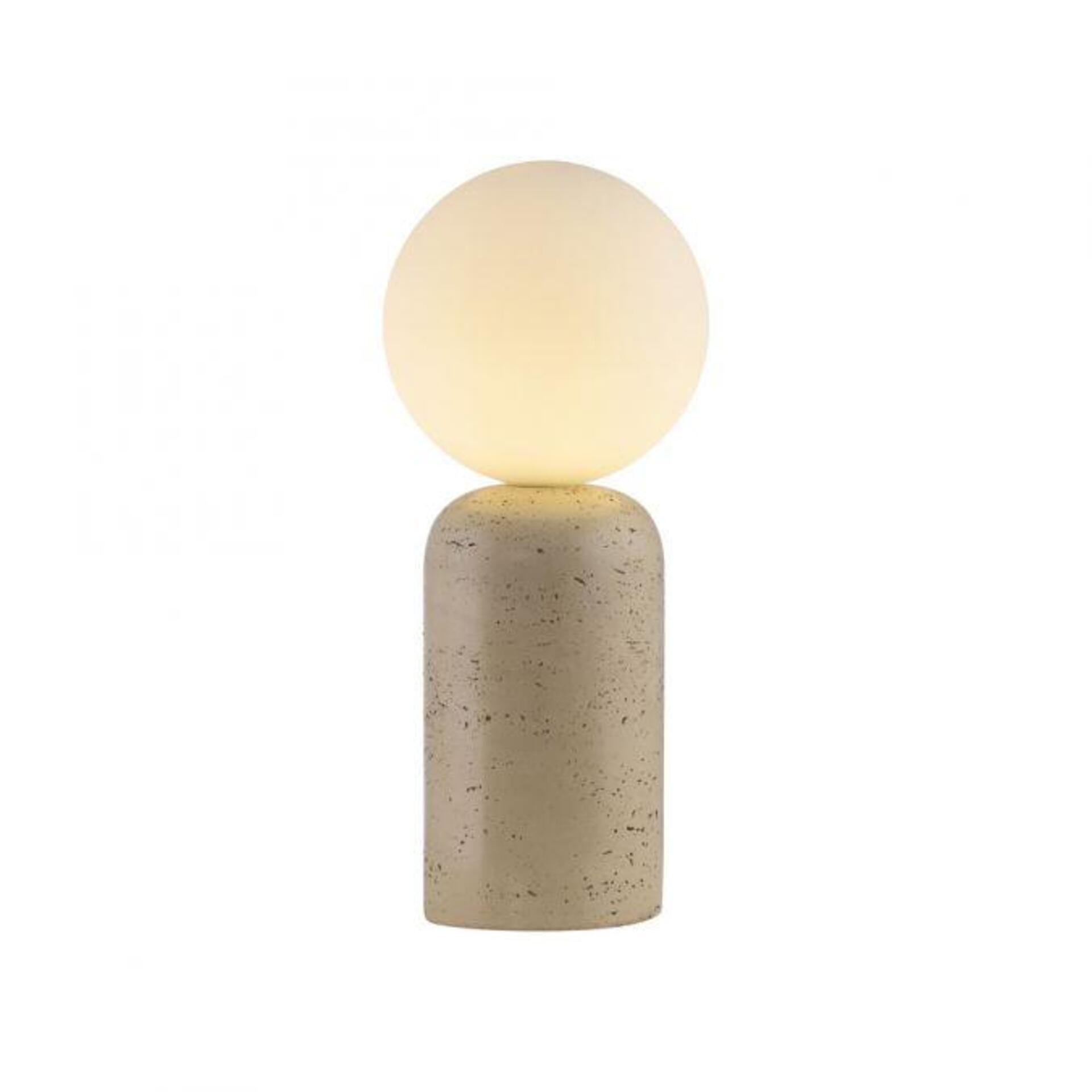PAUL NEUHAUS JUST LIGHT Kolekce Schöner Wohnen stolní lampa TRAVENTA, písková barva, vzhled travertinu, nastavitelná hlava, G9 volitelná žárovka