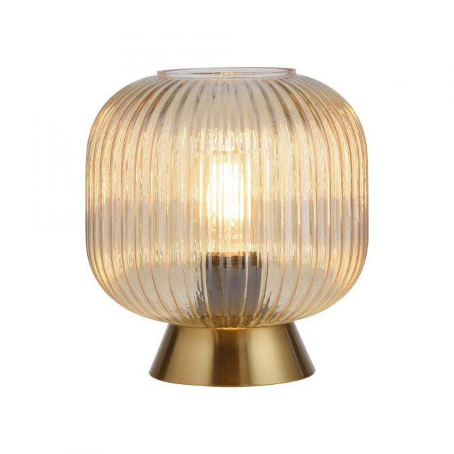 Levně JUST LIGHT Kolekce Schöner Wohnen stolní lampa NAMI, jantar, E27, vhodné pro LED žárovky
