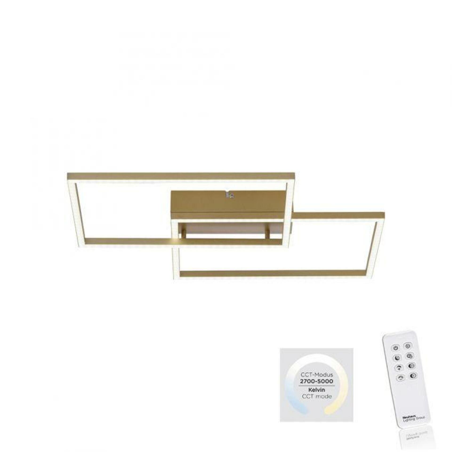 PAUL NEUHAUS LEUCHTEN DIREKT LED stropní svítidlo, matná mosaz, stmívatelné, CCT nastavení teploty barvy, 2700-5000K