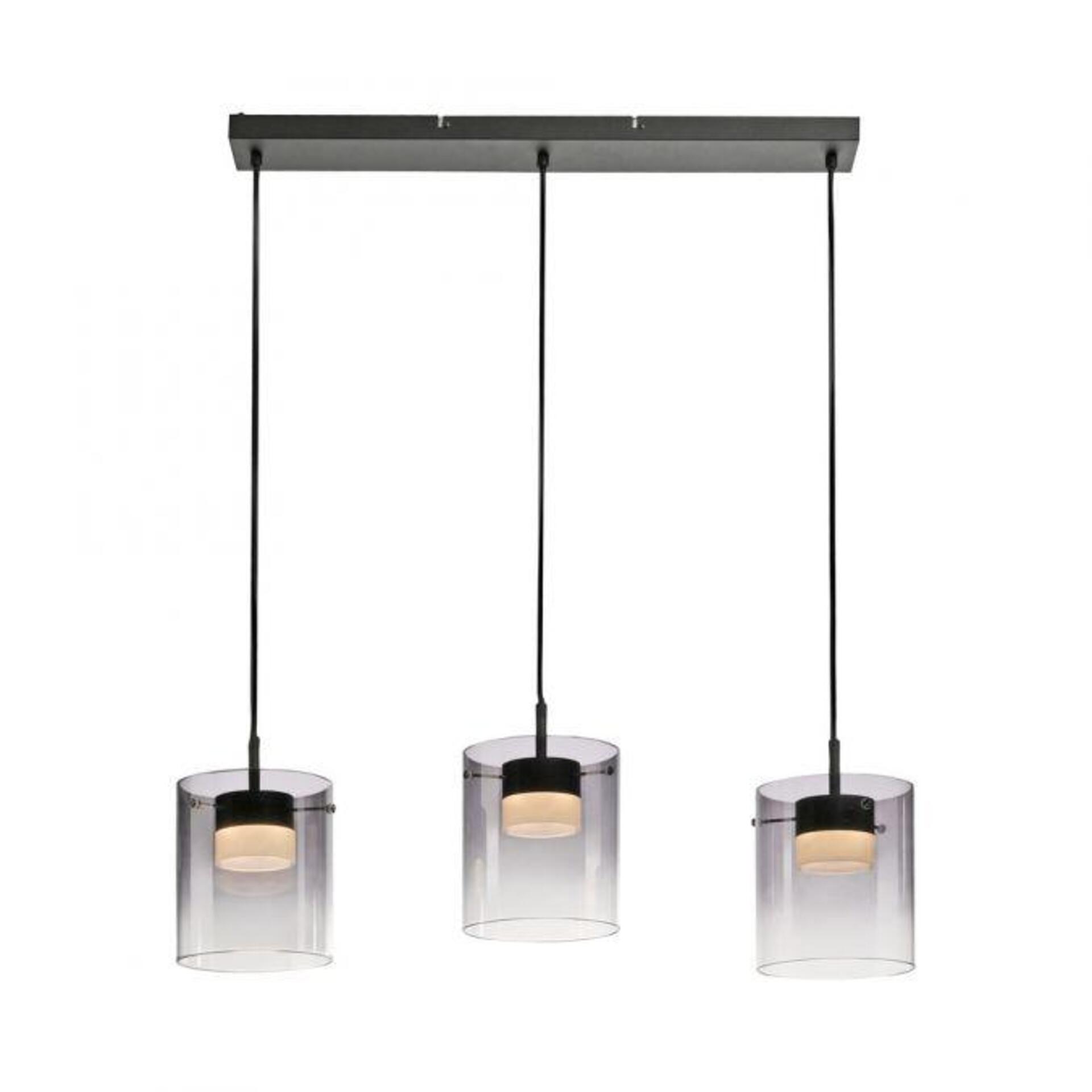 Levně PAUL NEUHAUS JUST LIGHT LED závěsné svítidlo černé 3-ramenné do jídelny, krokově stmívatelné 3000K