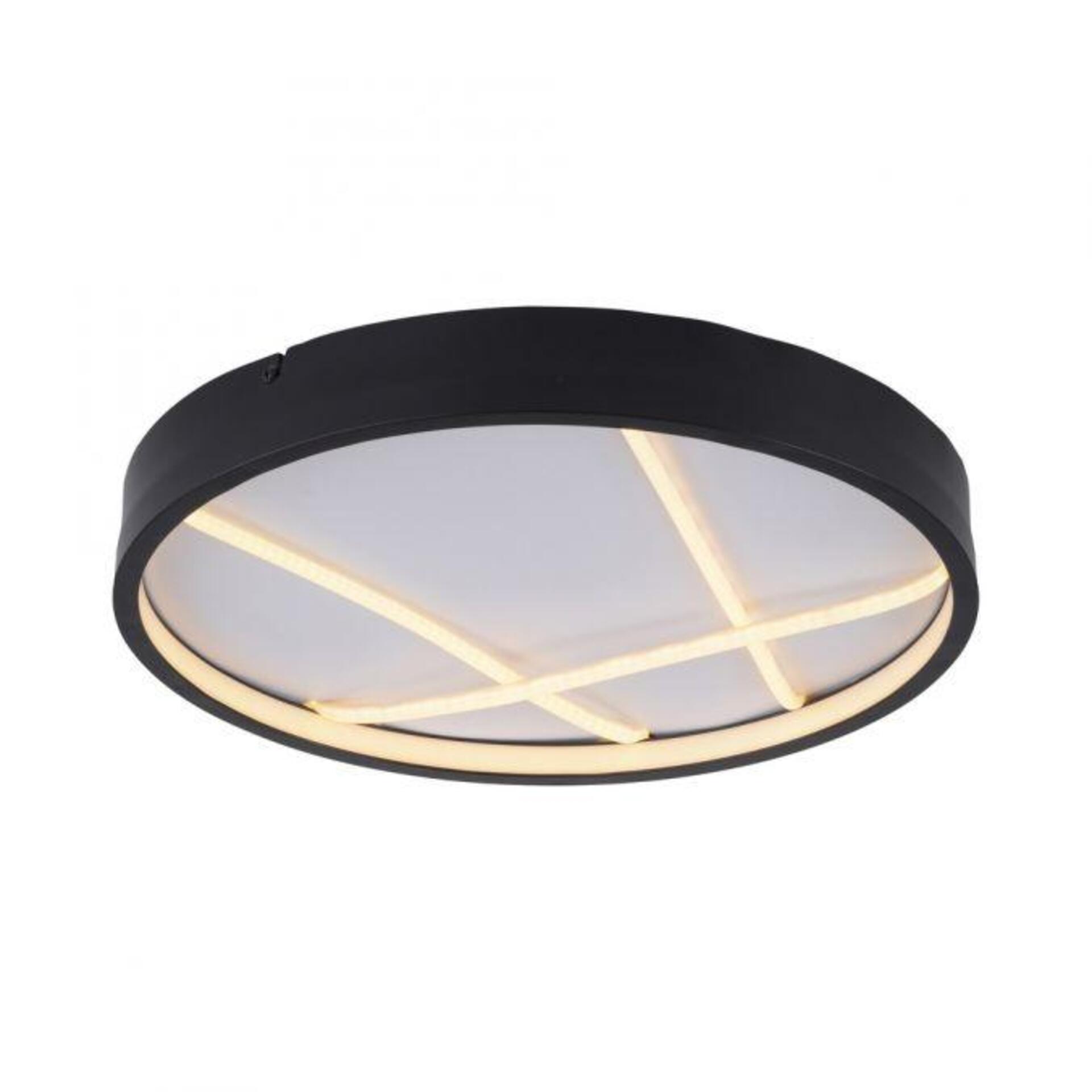 Levně PAUL NEUHAUS JUST LIGHT LED stropní svítidlo MIKADO, černé, kruhové, stmívatelné, paměťová funkce, SimplyDim 3000K