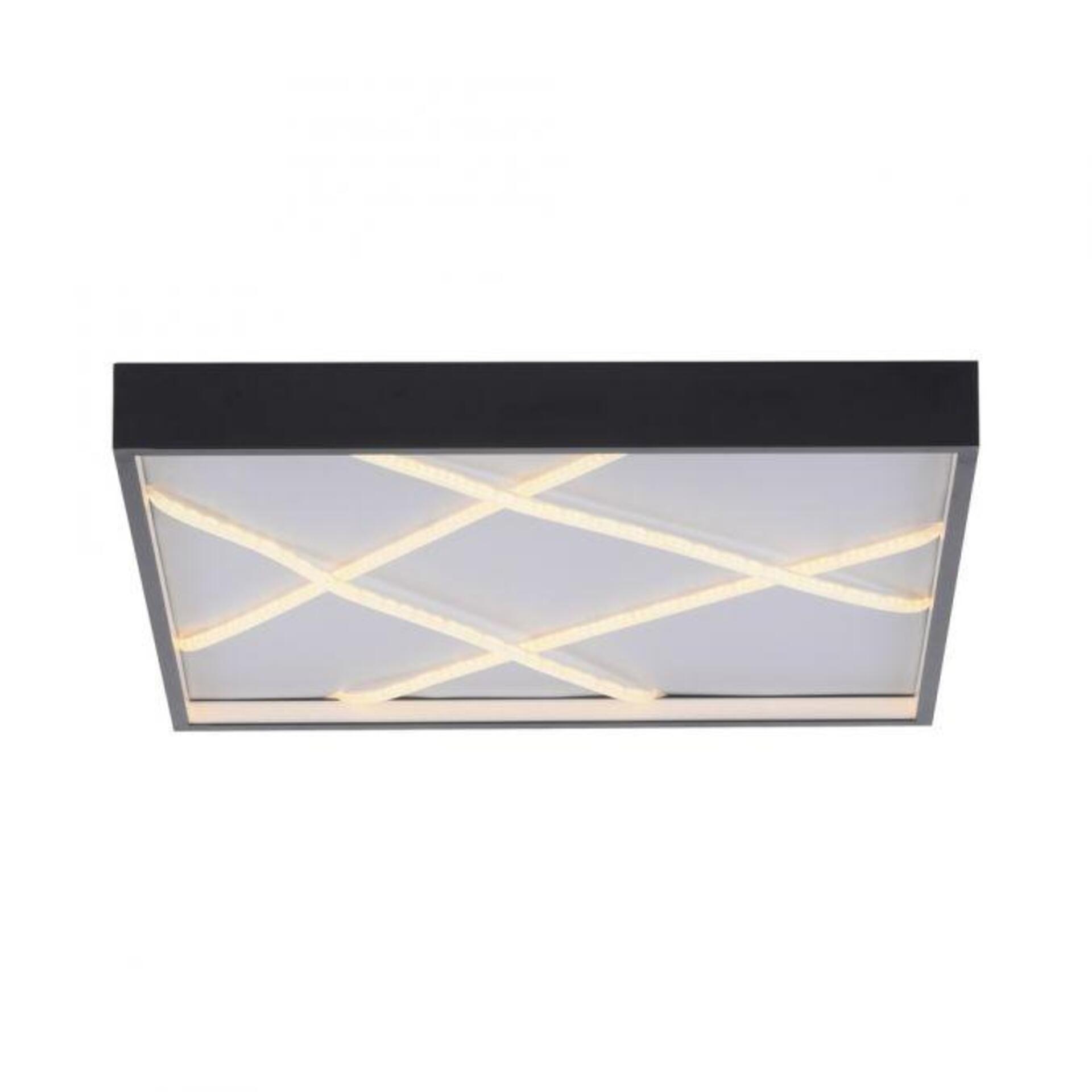 Levně PAUL NEUHAUS JUST LIGHT LED stropní svítidlo MIKADO, černé, hranaté, stmívatelné, paměťová funkce, SimplyDim 3000K