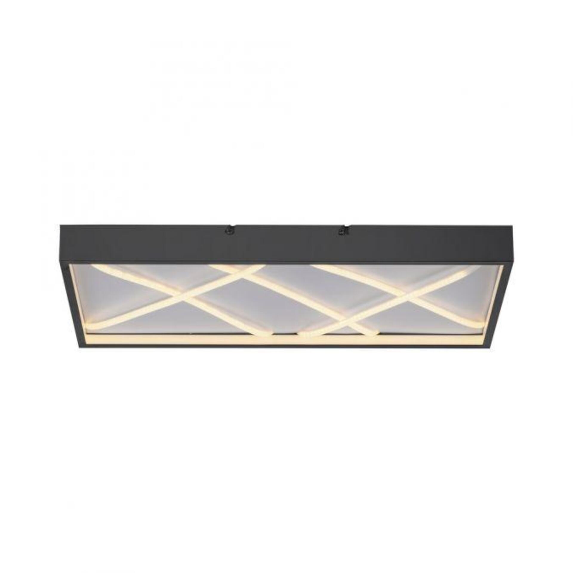 Levně JUST LIGHT LED stropní svítidlo MIKADO, černé, hranaté, stmívatelné, paměťová funkce, SimplyDim 3000K