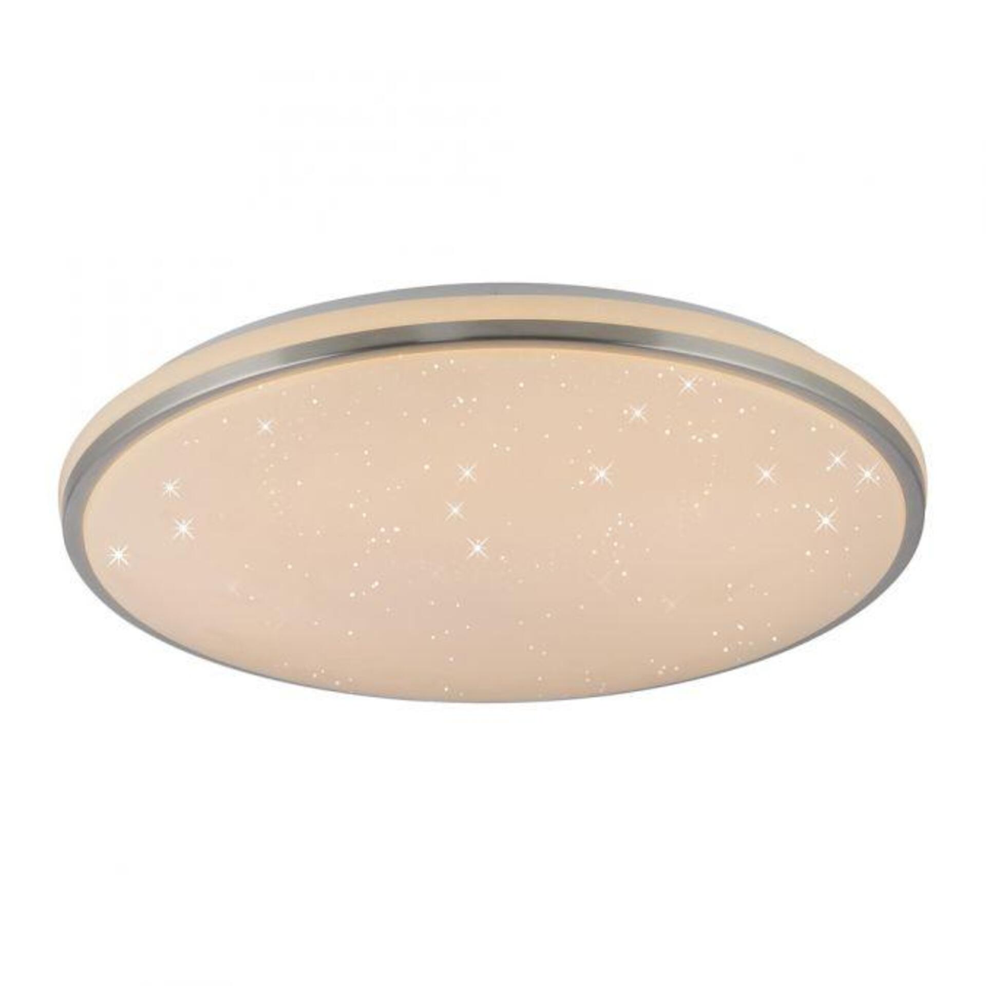 Levně PAUL NEUHAUS JUST LIGHT LED stropní svítidlo KYLE, ocel, kruhové, stmívatelné, hvězdné nebe, 49 cm, krokově stmívatelné 3000K