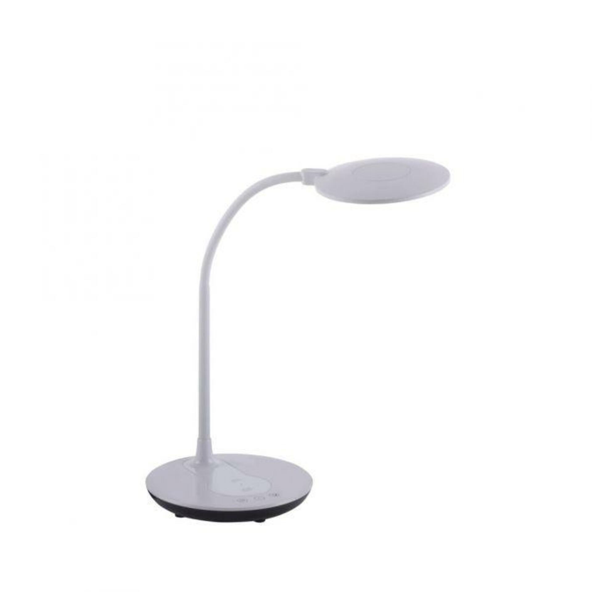 Levně LEUCHTEN DIREKT is JUST LIGHT LED stolní lampa, bílé, stmívatelné, CCT, vč. nabíjení mobilu 3000-5500K