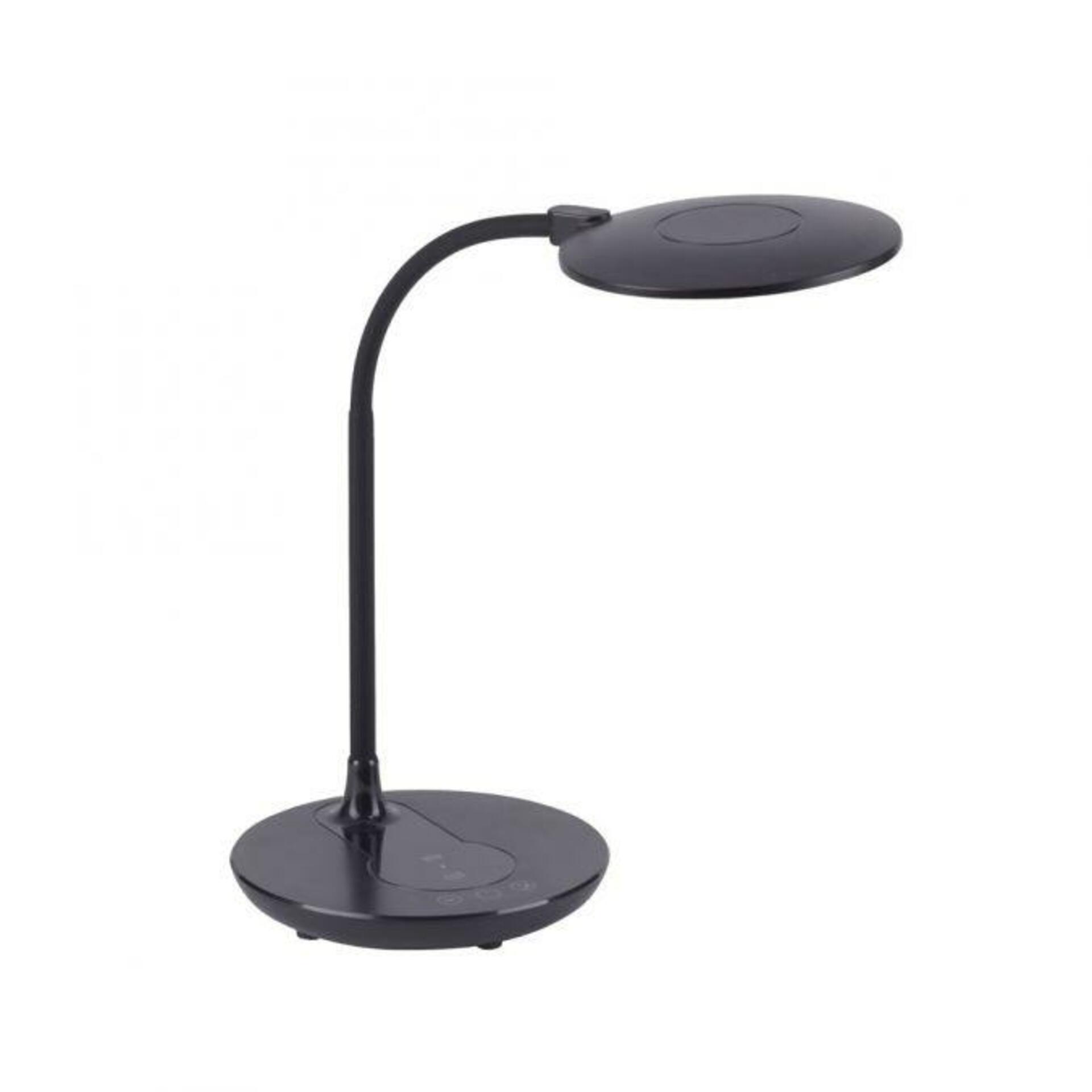 PAUL NEUHAUS LEUCHTEN DIREKT LED stolní lampa, černá, krokově stmívatelné, CCT, vč. nabíjení pro telefony 3000-5500K