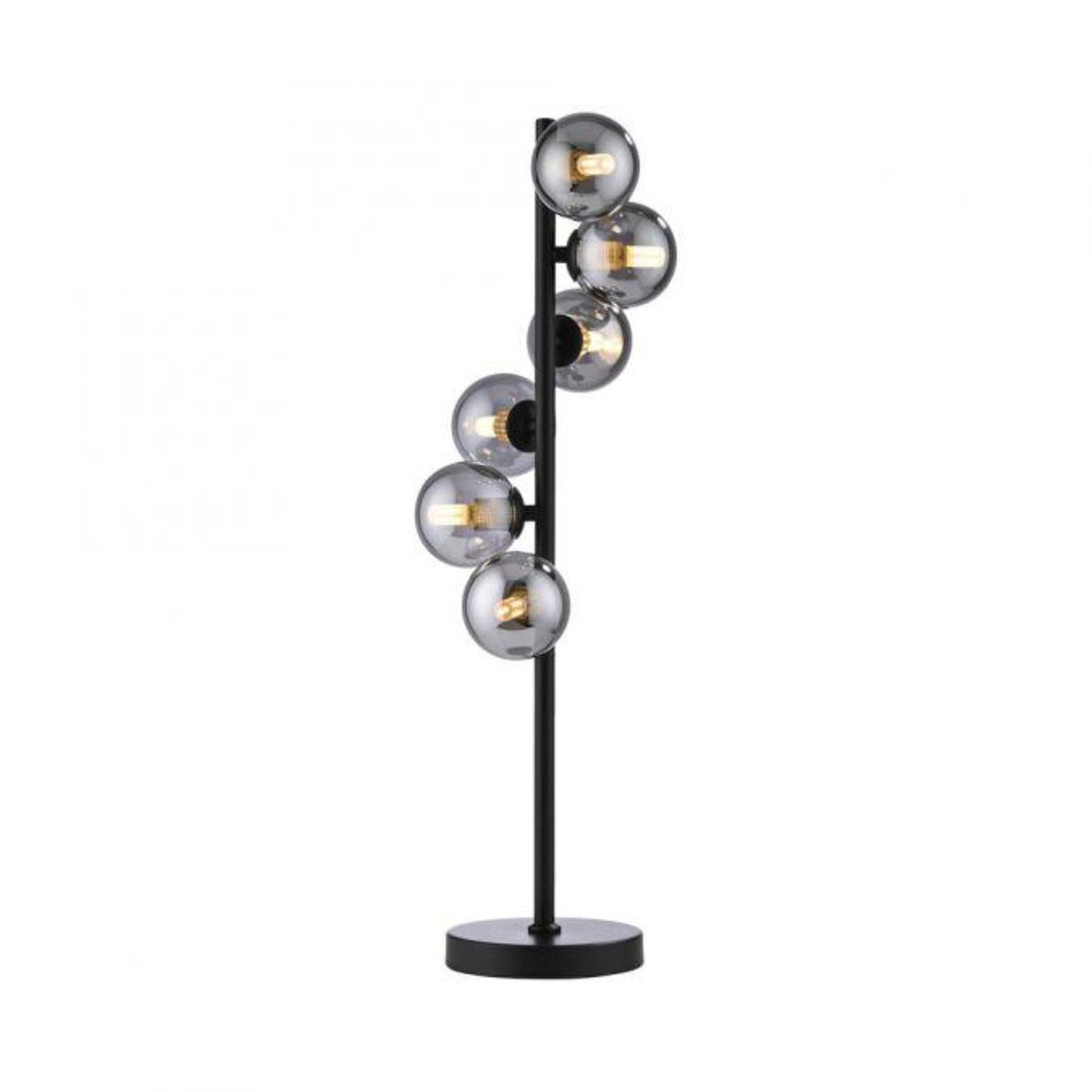Levně PAUL NEUHAUS JUST LIGHT Kolekce Schöner Wohnen stolní lampa DUBAI, černá, kouřové sklo, šňůrový vypínač 3000K