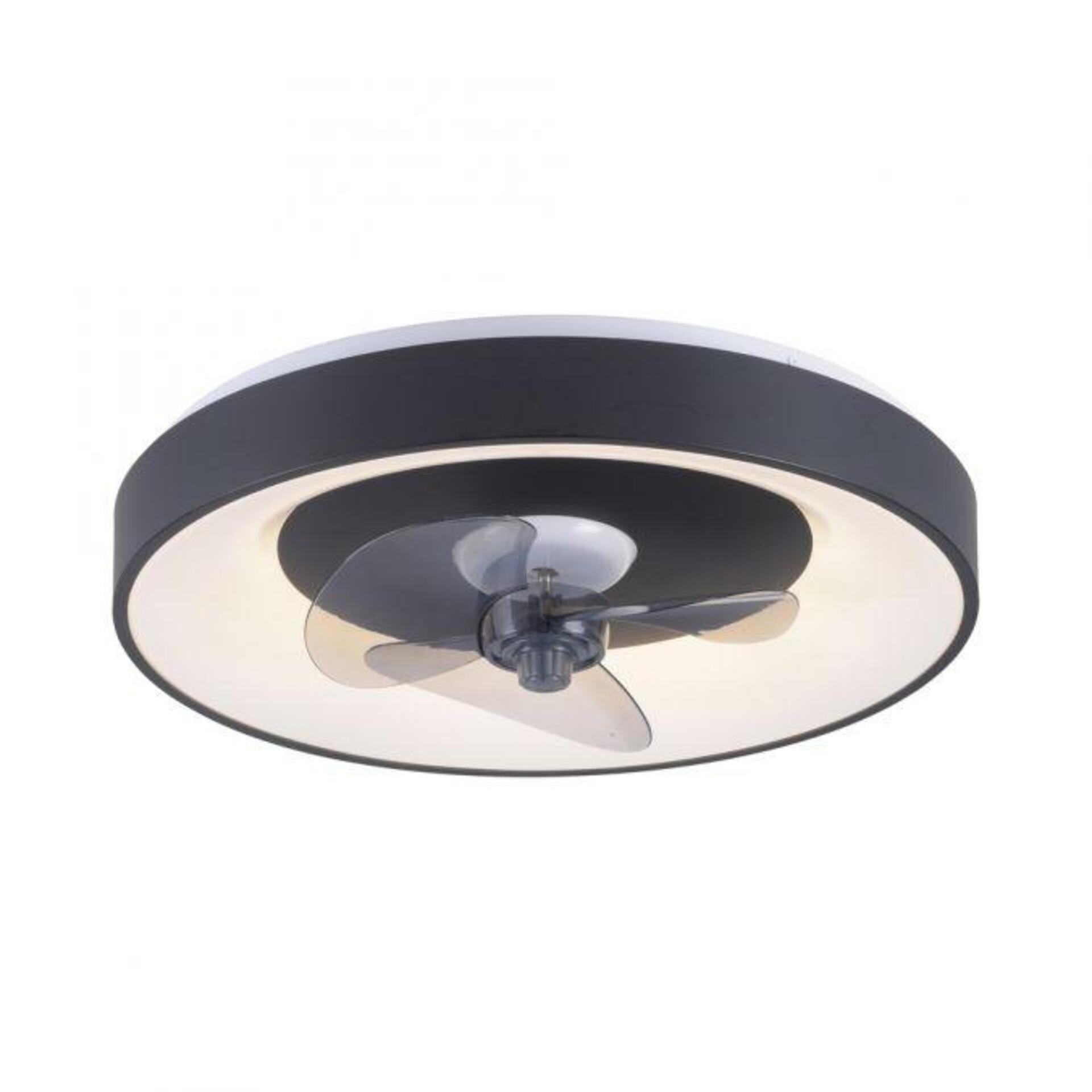 Levně PAUL NEUHAUS JUST LIGHT LED stropní svítidlo s ventilátorem černé, časovač, stmívatelné paměťová funkce 2700-5000K