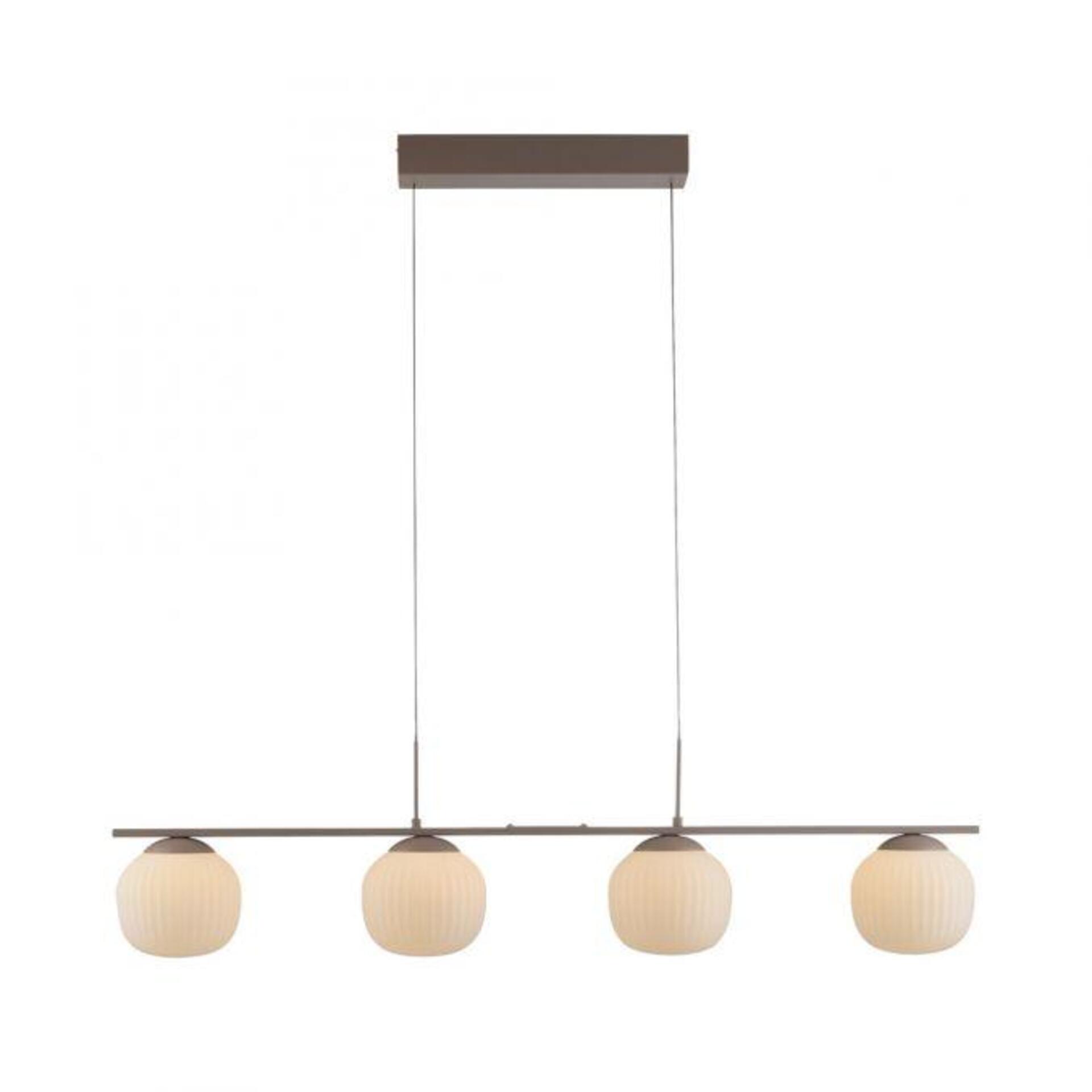 Levně PAUL NEUHAUS JUST LIGHT LED závěsné svítidlo NAMI, písková barva, 4-ramenné, stmívatelné, opálové sklo, SimplyDim 3000K