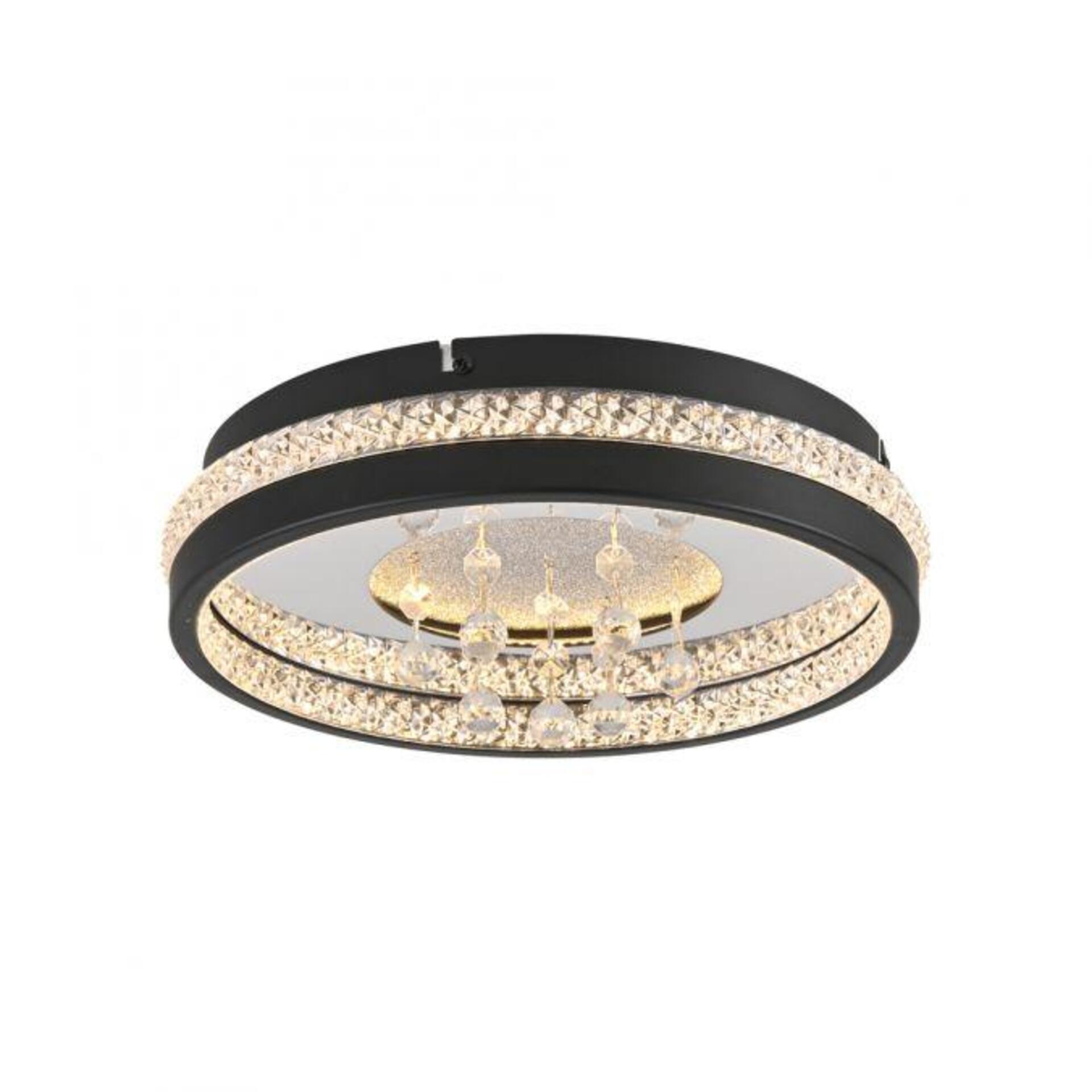 Levně PAUL NEUHAUS JUST LIGHT LED křišťálové stropní svítidlo HANNI, černá, 3000K