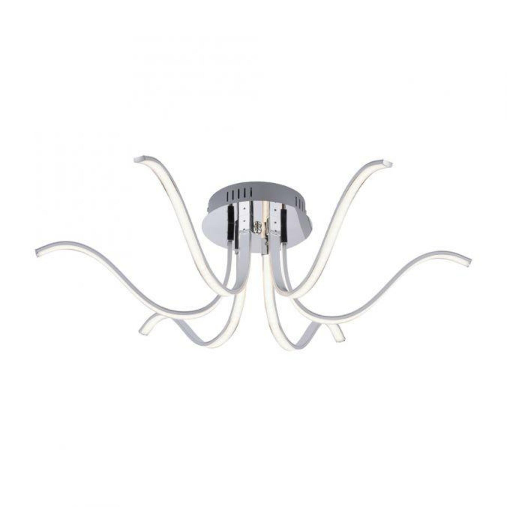 PAUL NEUHAUS LED stropní svítidlo, chrom, 6-ramenné 3000K LD 15342-17