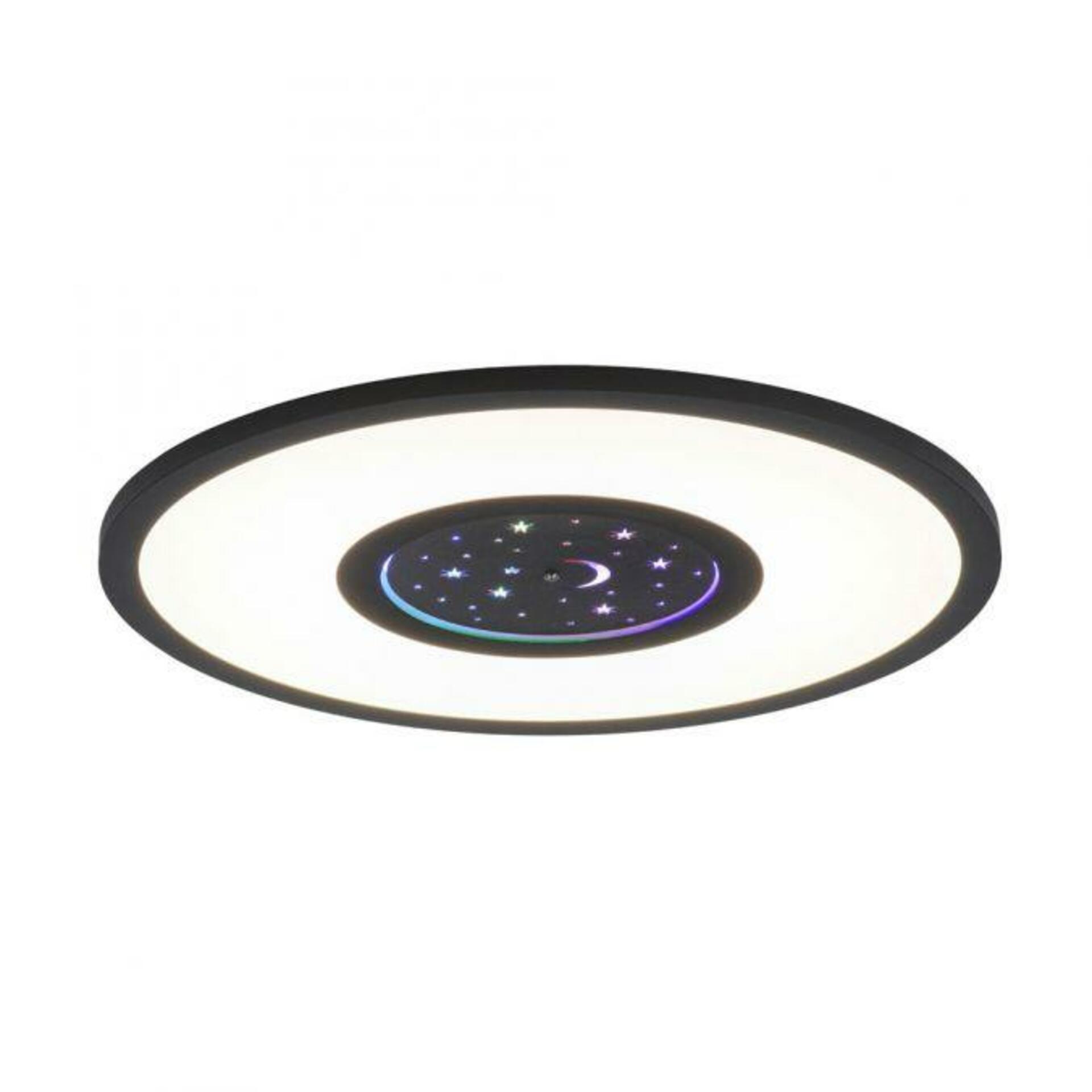 PAUL NEUHAUS LEUCHTEN DIREKT LED stropní svítidlo, černá, CCT, RGB, dálkový ovladač, stmívatelné, paměťová funkce RGB+2700-5000K
