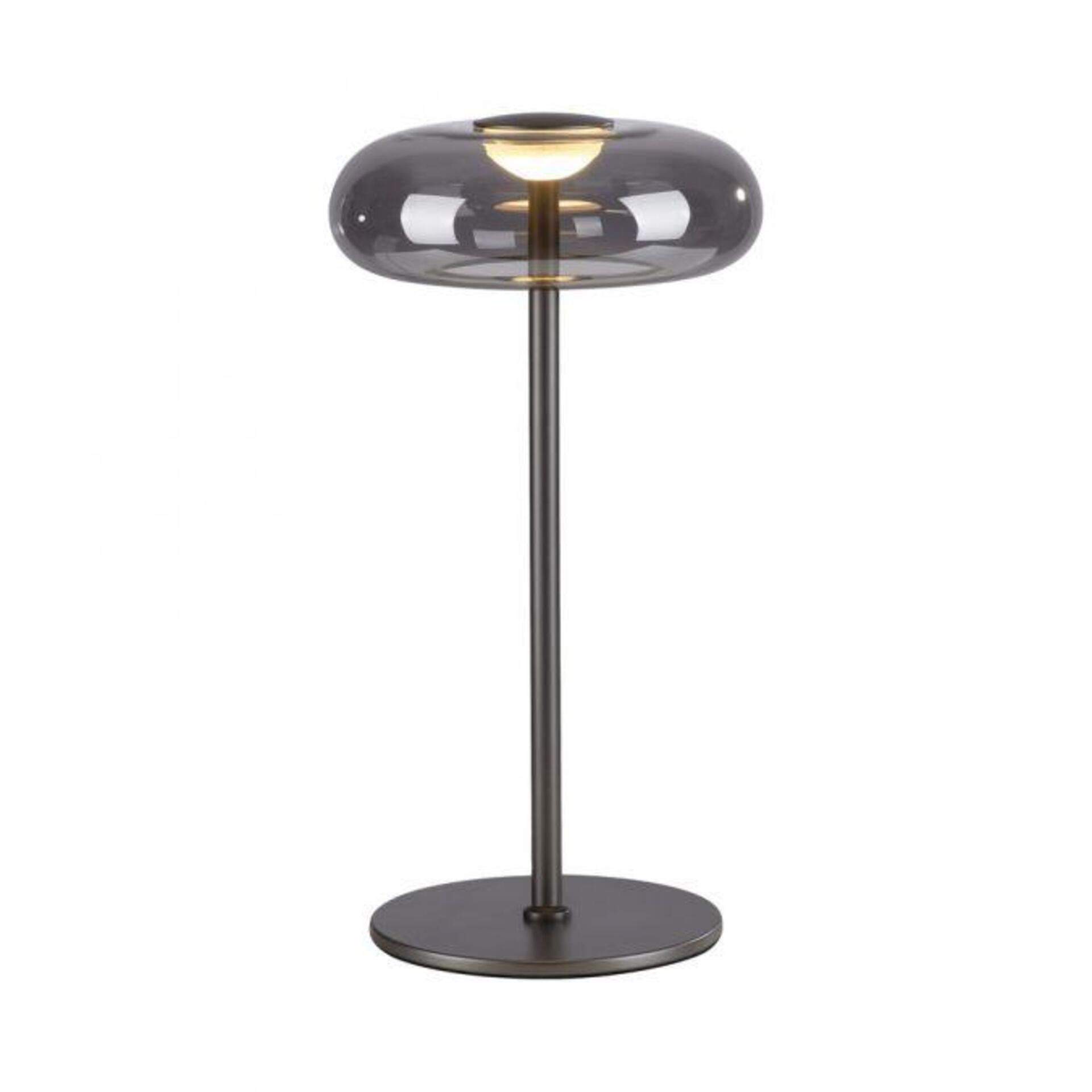 Levně PAUL NEUHAUS JUST LIGHT Kolekce Schöner Wohnen LED stolní lampa POSH, šedá, stmívatelné, teplá bílá 3000K