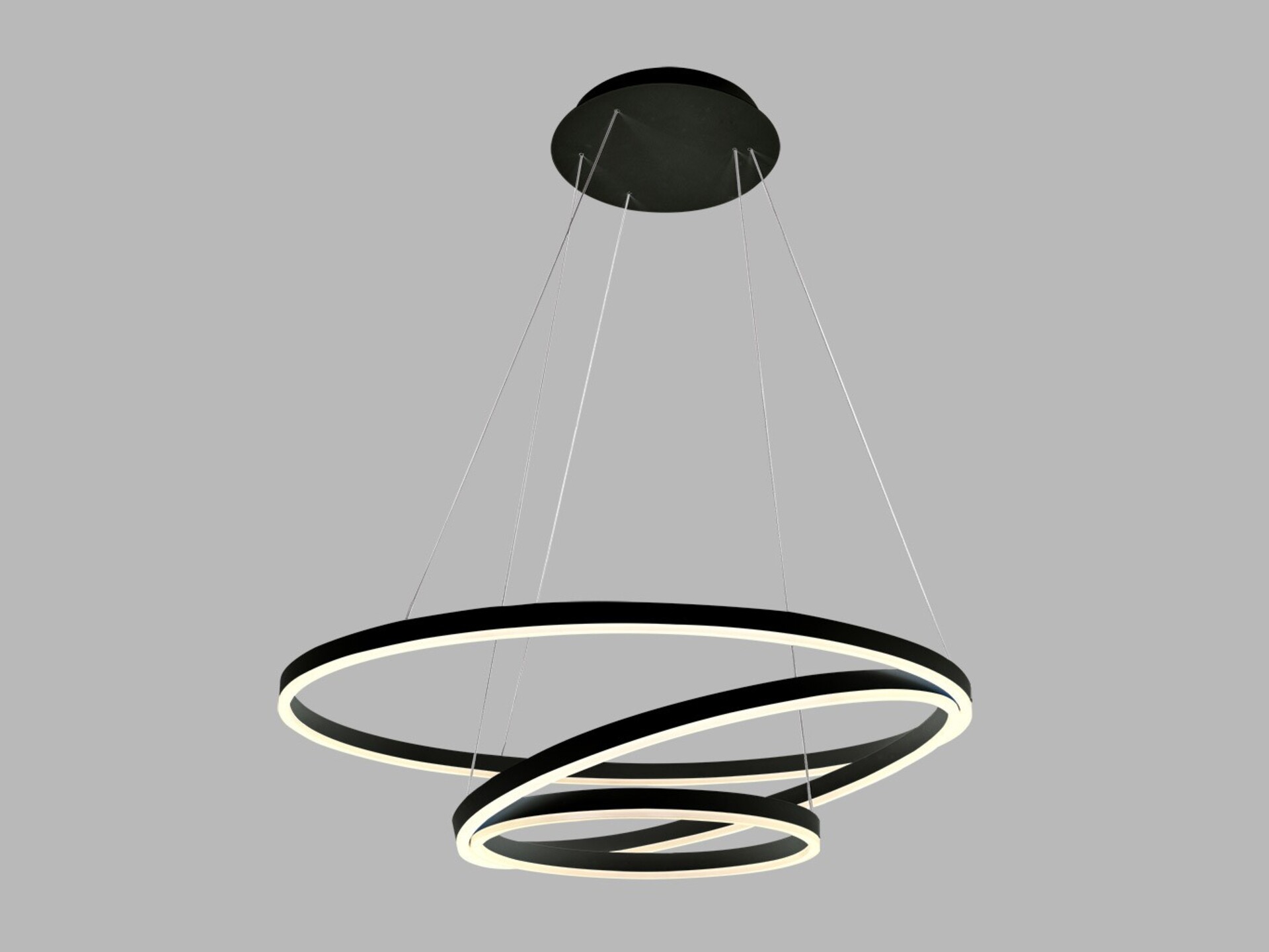 Levně LED2 3271173D Závěsné svítidlo CIRCLE 3 P-Z, B DALI/PUSH 136W 2700K/3000K/4000K černá