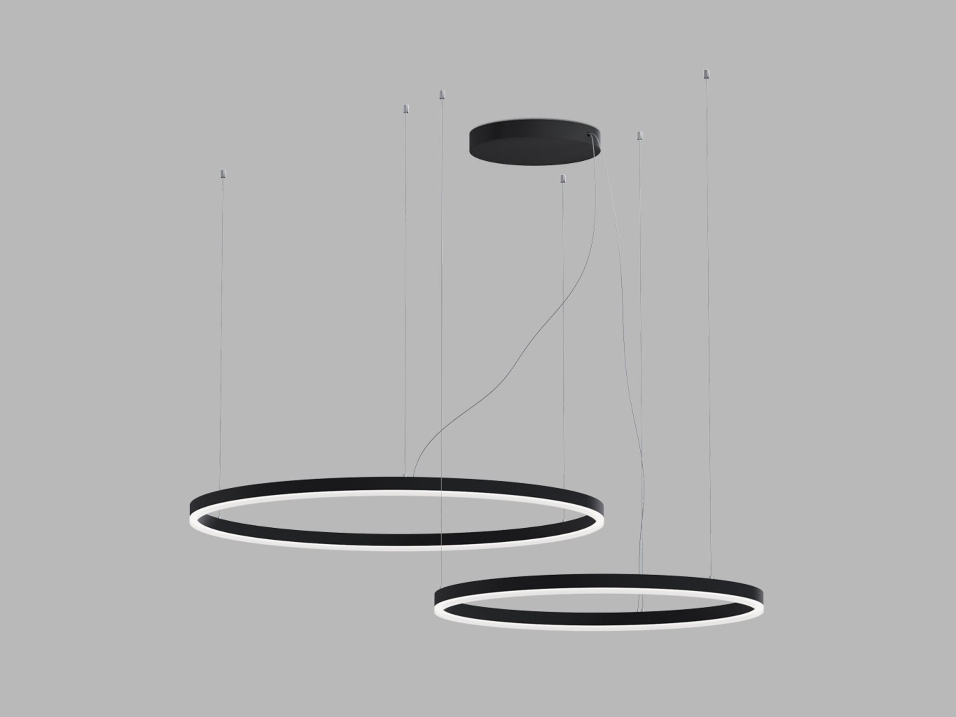 Levně LED2 3274673DTW Závěsné svítidlo CIRCLE SET 2 P-Z, B DALI TW/PUSH TW 104W 2700K-4000K černá