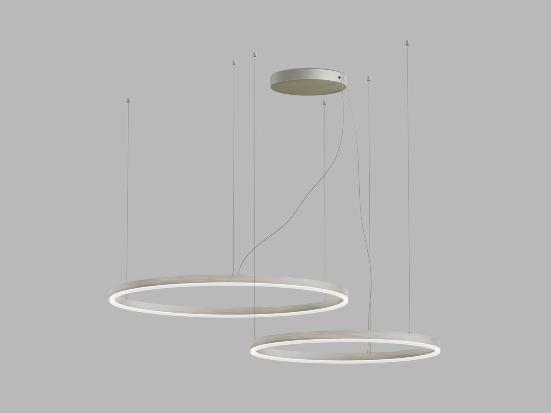 Levně LED2 3274676D Závěsné svítidlo CIRCLE SET 2 P-Z, N DALI/PUSH 104W 2700K/3000K/4000K matný nikl
