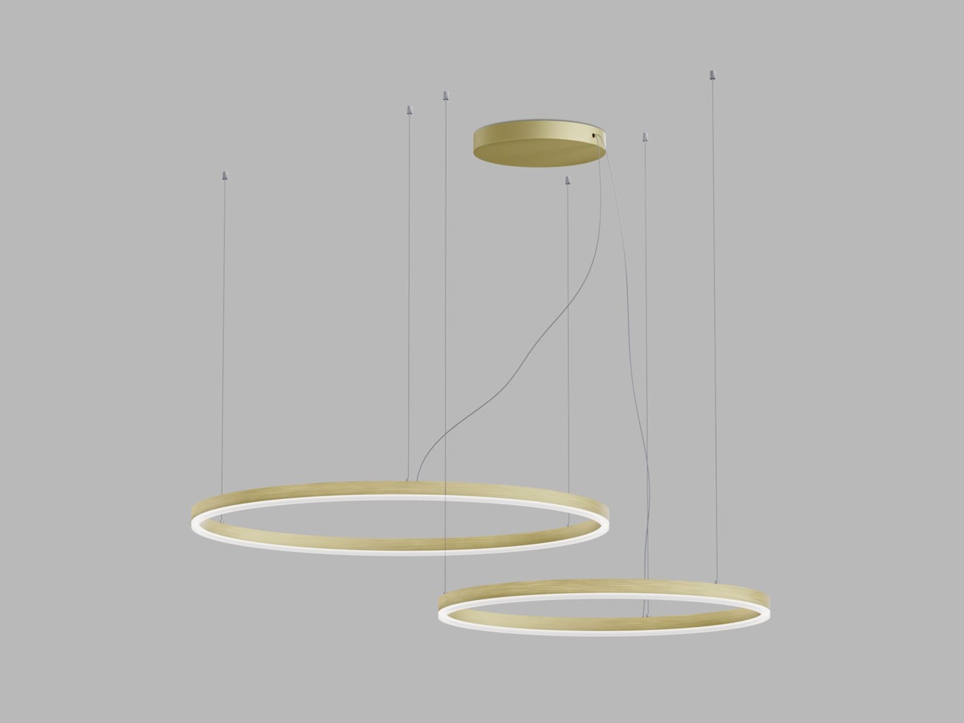 Levně LED2 3274677CSTW Závěsné svítidlo CIRCLE SET 2 P-Z, G CASAMBI TW 104W 2700K-4000K zlatá