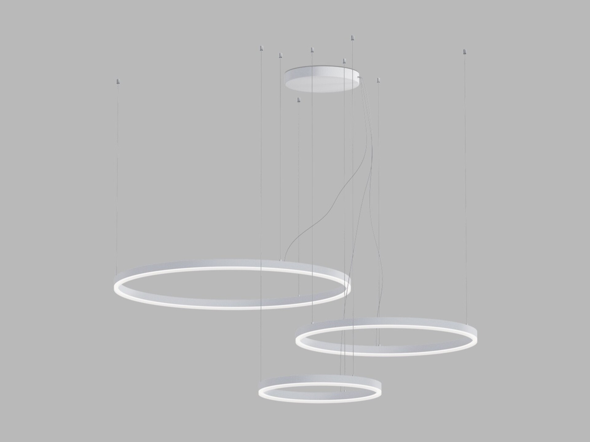 Levně LED2 3274771D Závěsné svítidlo CIRCLE SET 3 P-Z, W DALI/PUSH 136W 2700K/3000K/4000K bílá