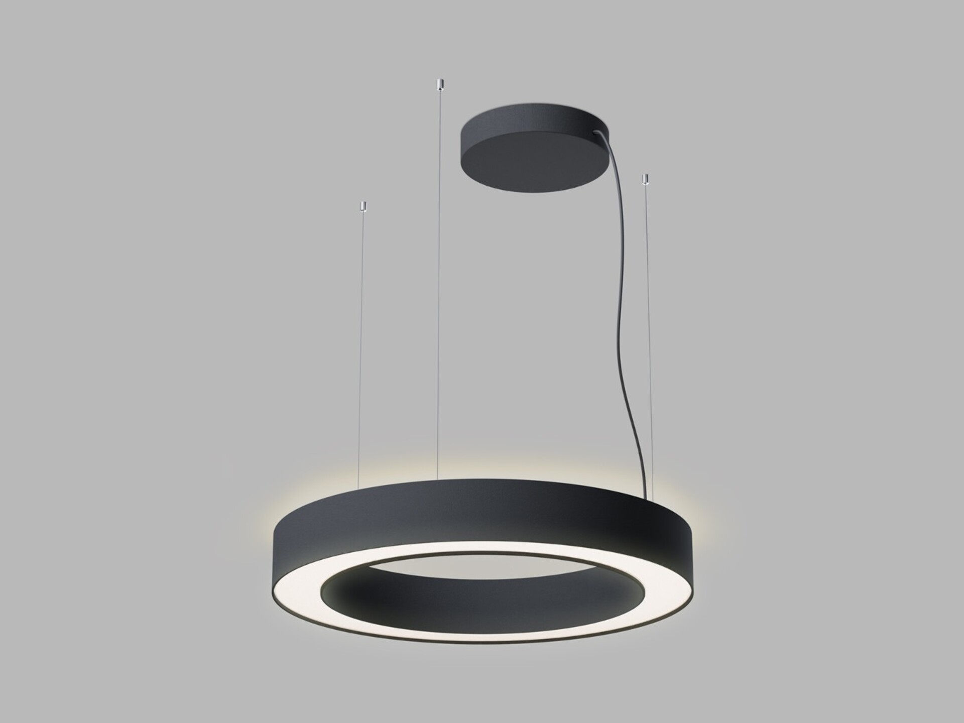 Levně LED2 3276373D Závěsné svítidlo SATURN SLIM II 60 P/N-Z, B DALI/PUSH 60W (40+20) 2700K/3000K/4000K černá