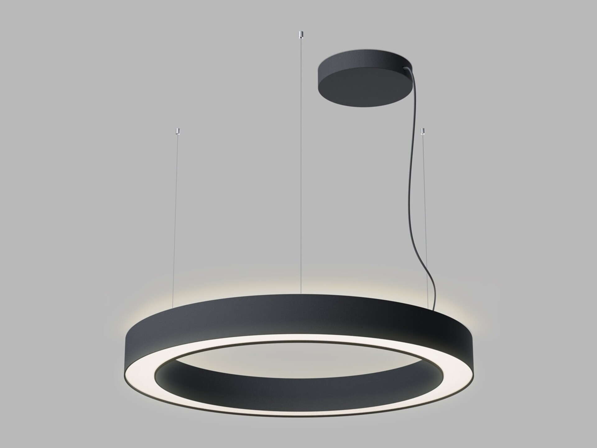Levně LED2 3276473ZBTW Závěsné svítidlo SATURN SLIM II 80 P/N-Z, B ZIGBEE TW 80W (50+30) 2700K-4000K černá