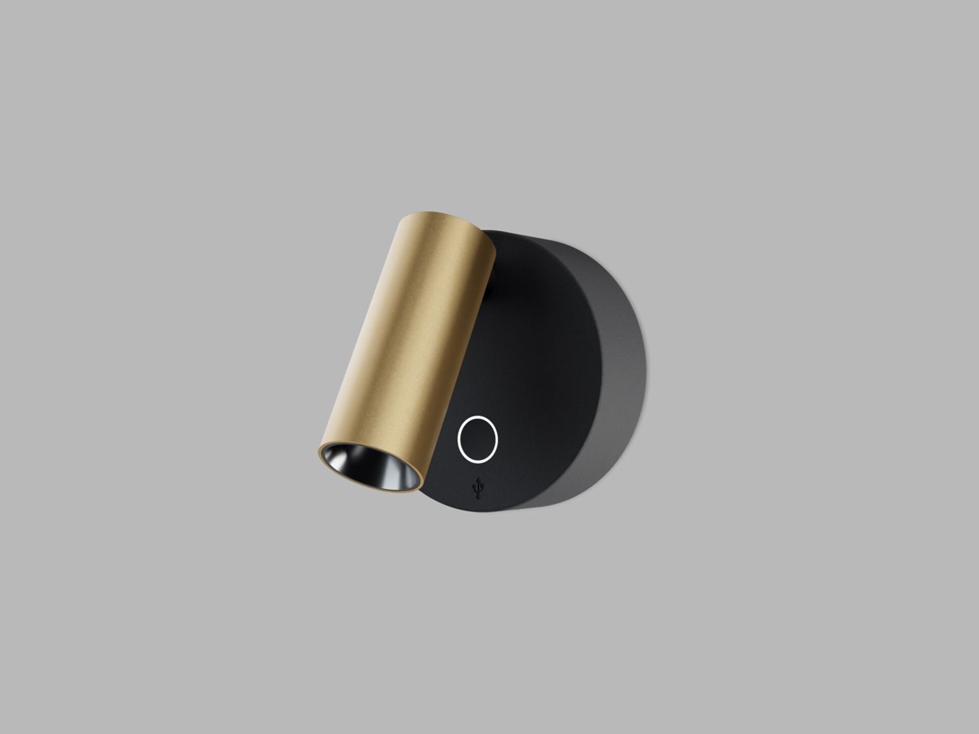 Levně LED2 45804237 Nástěnné svítidlo ELFY USB, BG 3,5W 2700K černá/zlatá