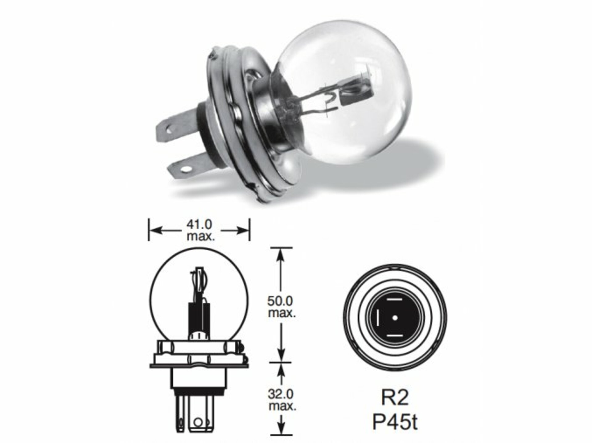 Levně Lucas 24V 55/50W P45t