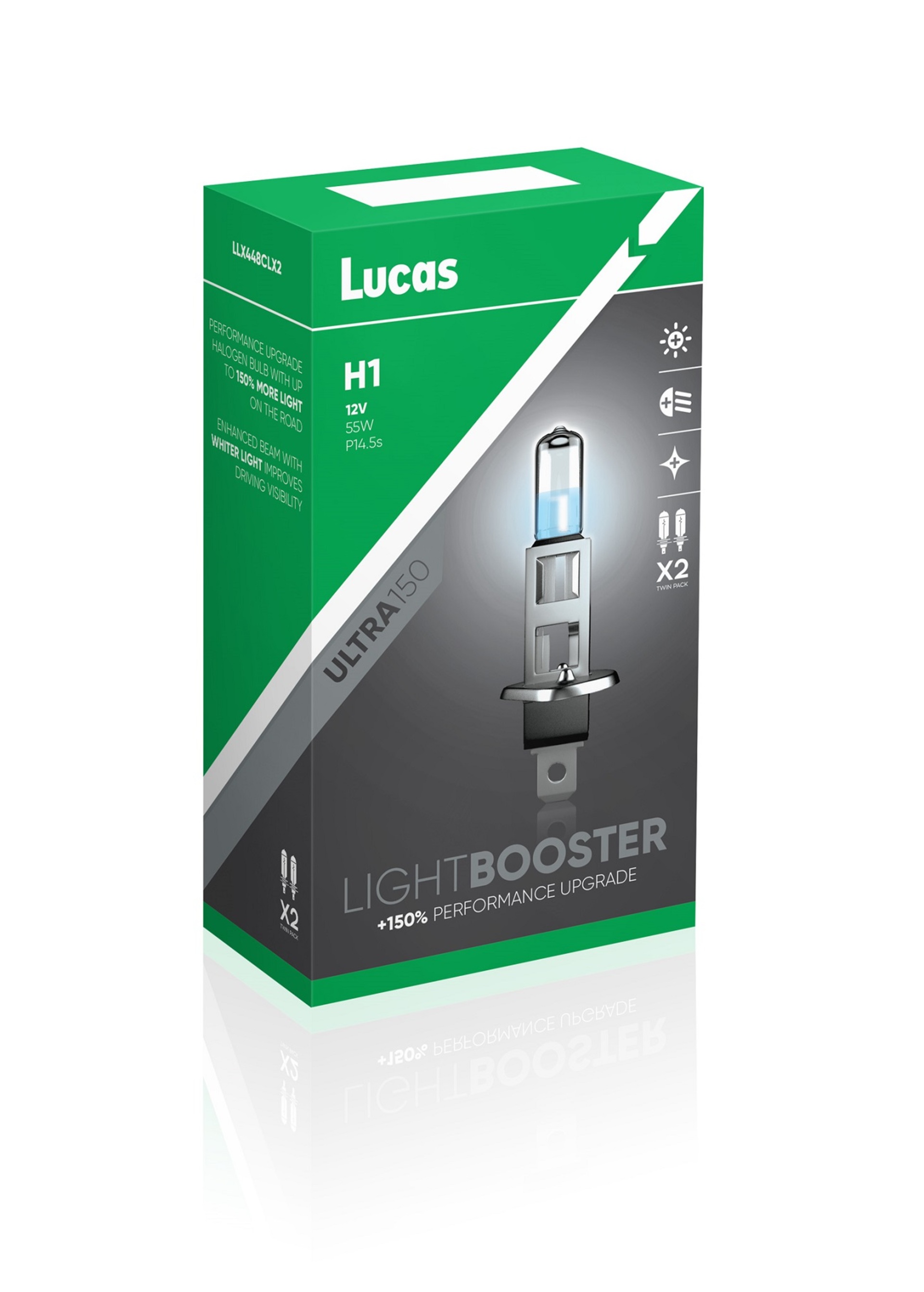 Levně Lucas H1 ULTRA150 +150% 55W 12V P14,5s 2ks LLX448CLX2