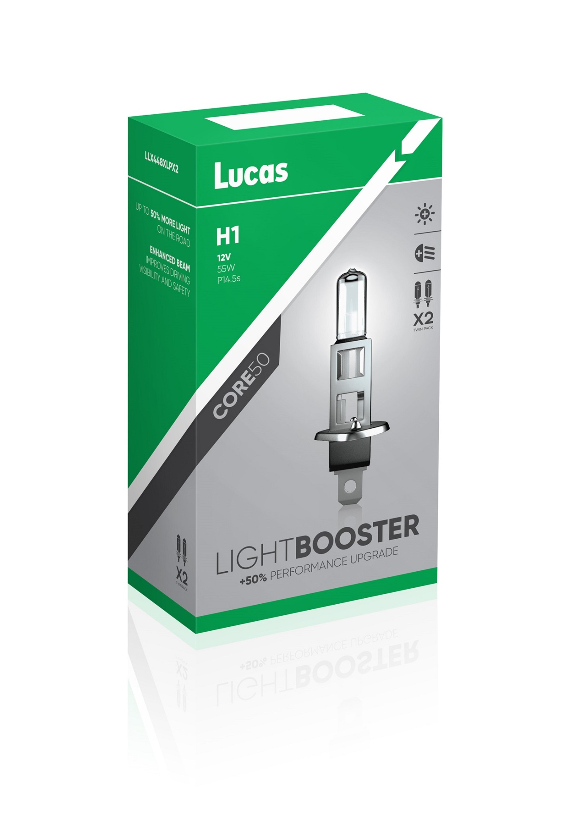 Levně Lucas H1 CORE50 +50% 55W 12V 2ks LLX448XLPX2