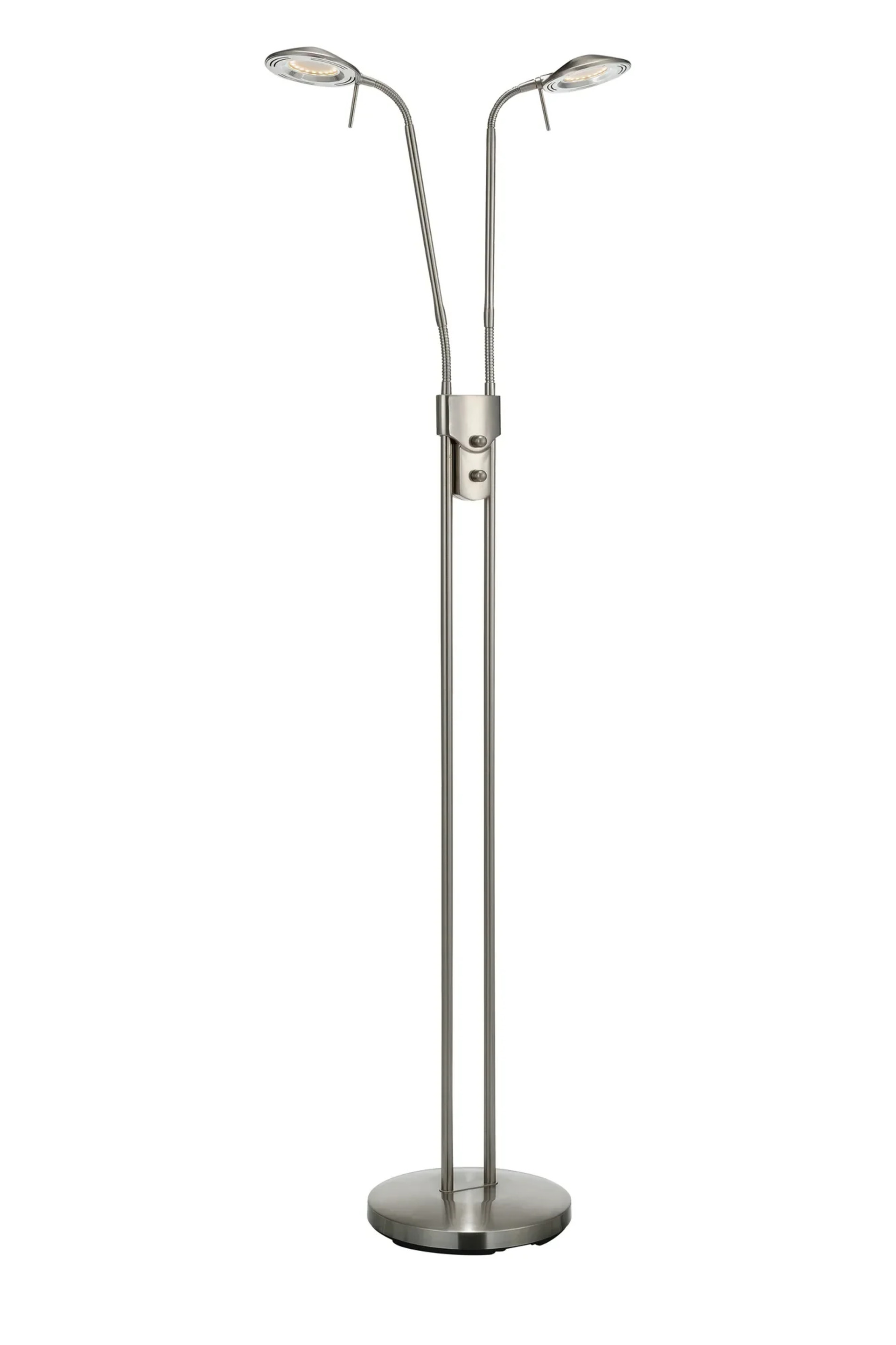 Levně MARKSLOJD Markslöjd Hudson LED stojací lampa ocel 2 ramena