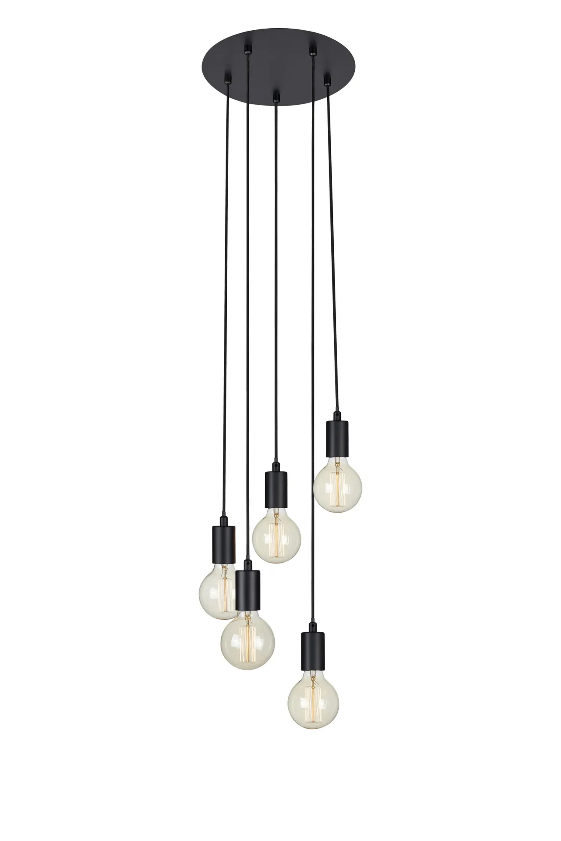 Levně MARKSLOJD Markslöjd Sky závěsné svítidlo černé kulaté 5 lamp