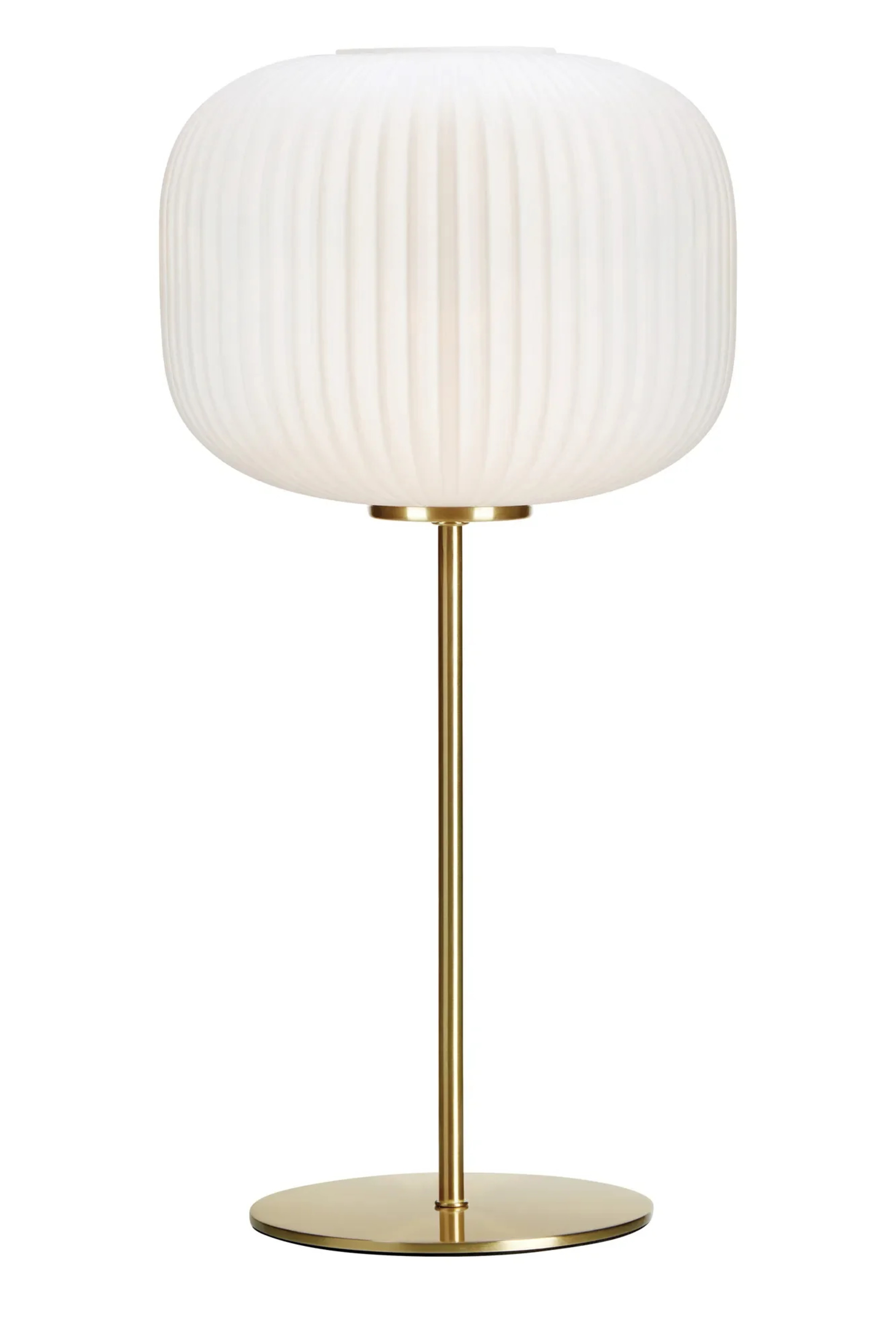 Levně MARKSLOJD Markslöjd stolní lampa Sober, mosaz/bílá, 50 cm
