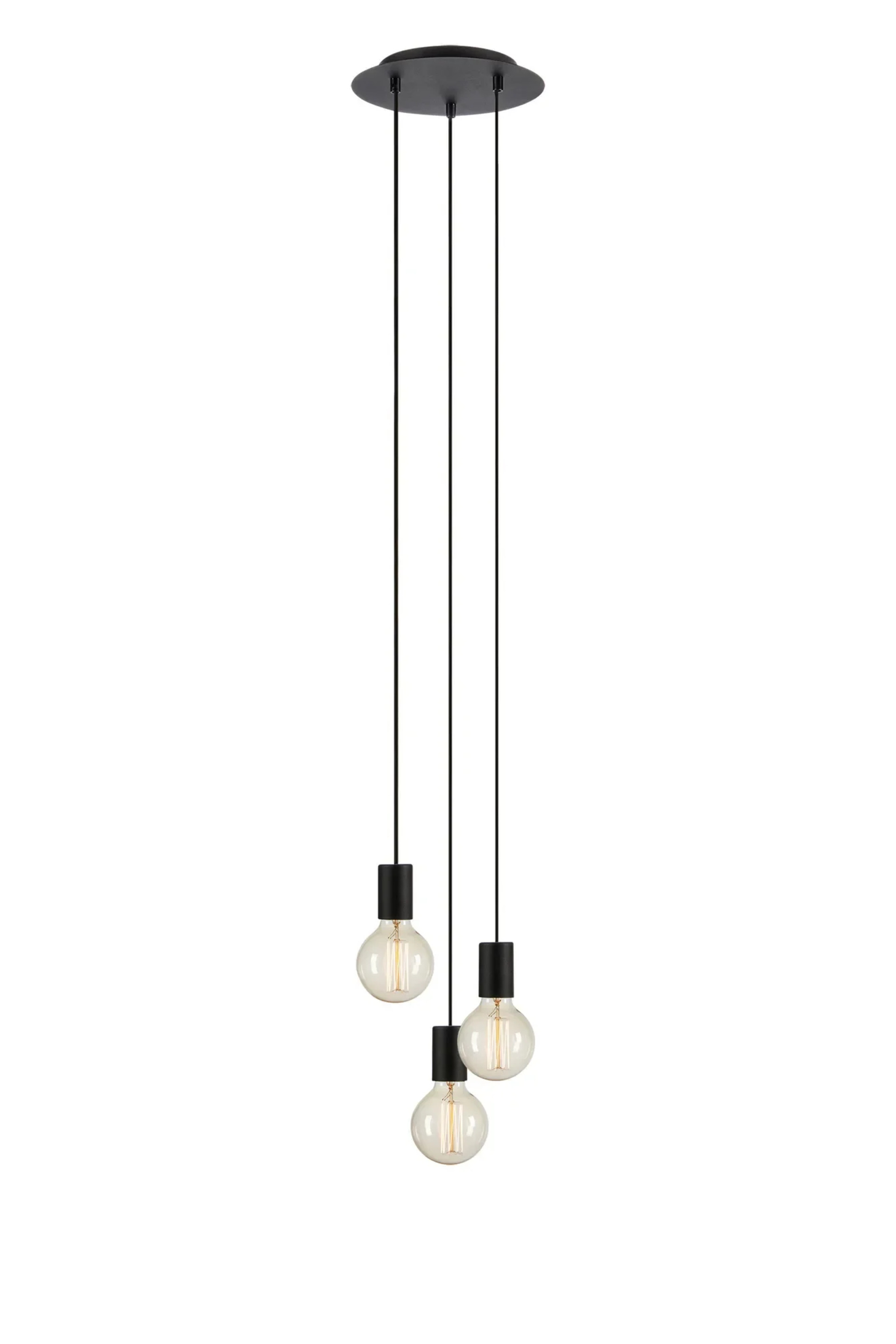 Levně MARKSLOJD Markslöjd Cielo závěsné svítidlo černé 3 lampy kulaté