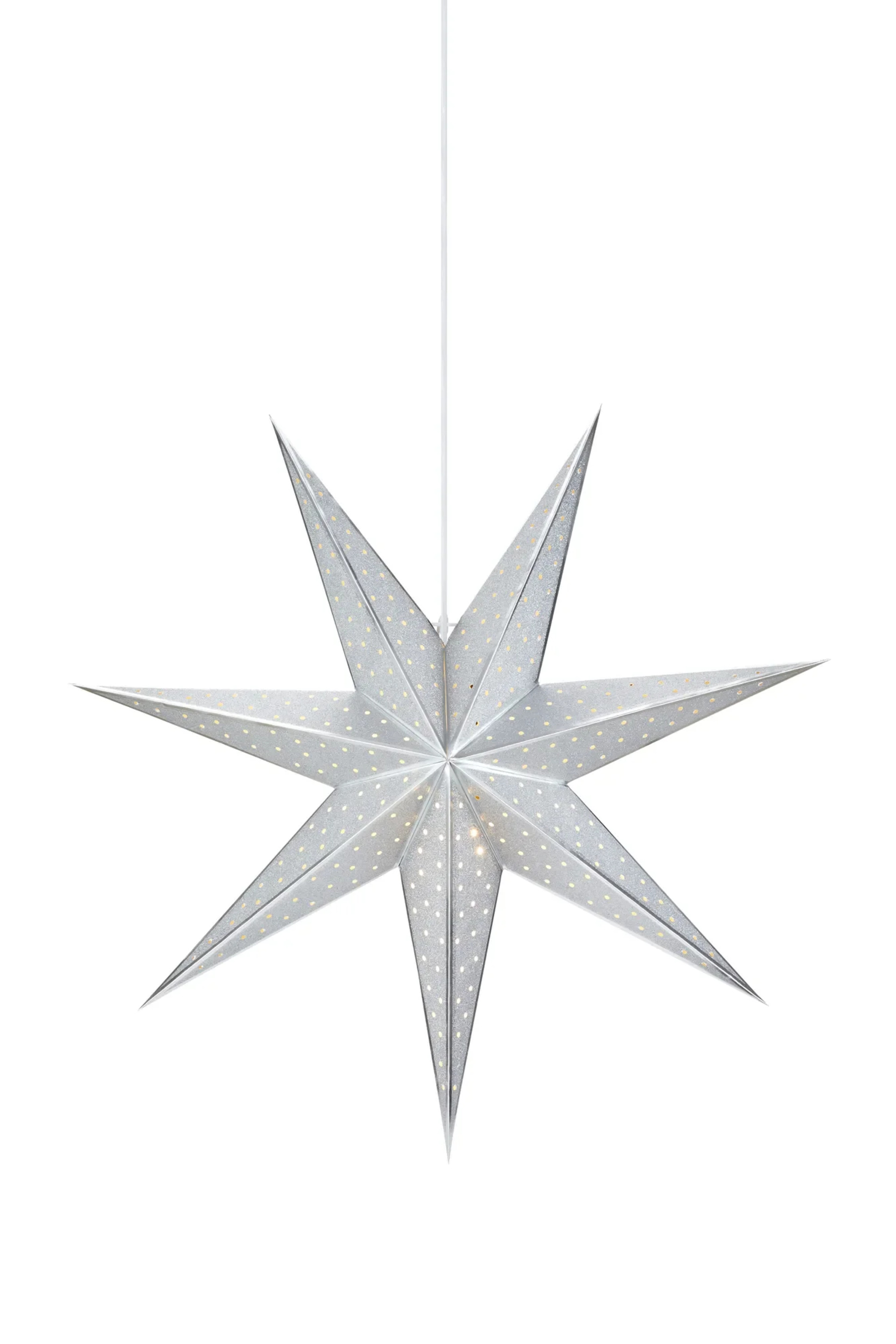 Levně MARKSLOJD Markslöjd Glitter stříbrná závěsná hvězda 75 cm