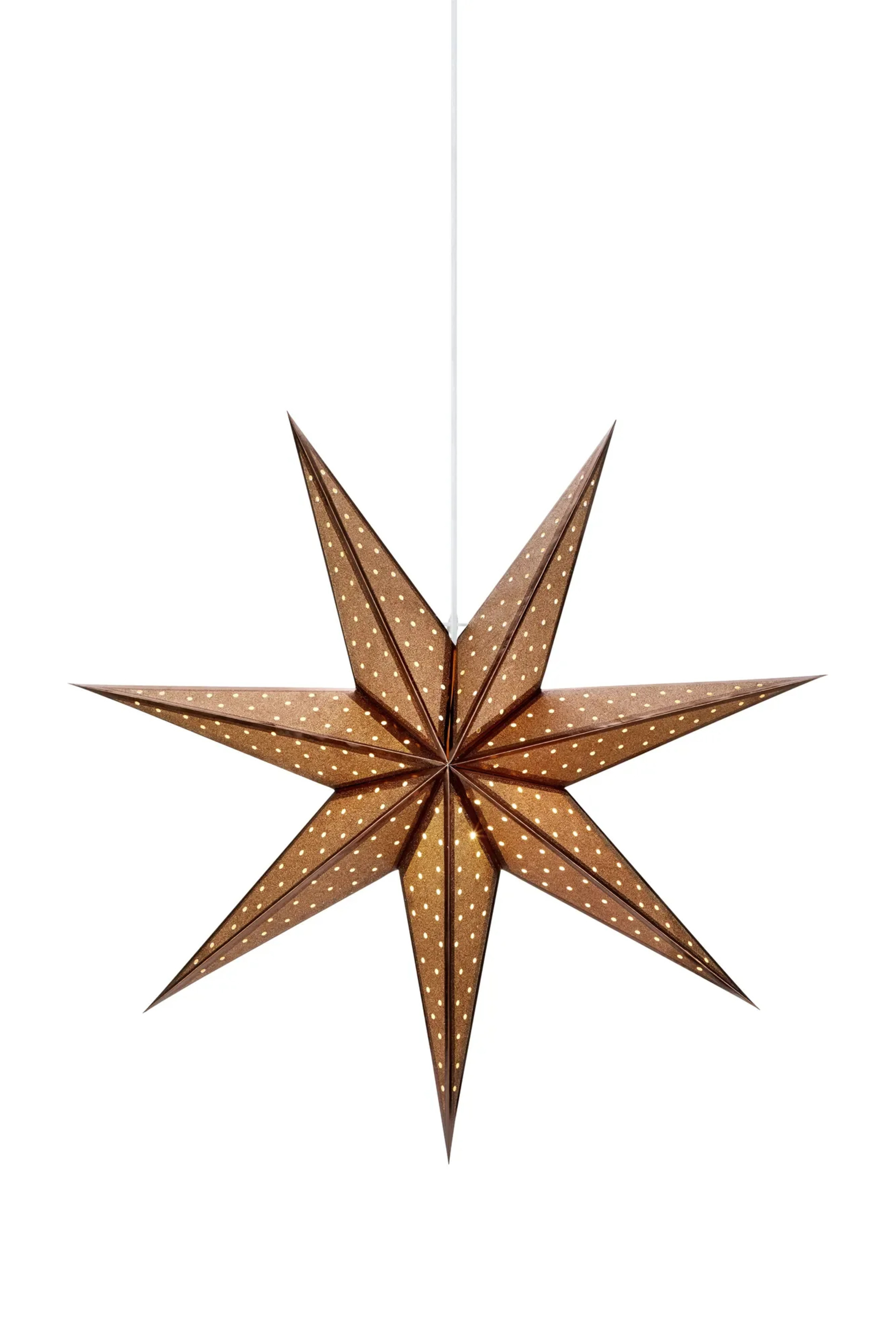 Levně MARKSLOJD Markslöjd Glitter bronzová hávěsná hvězda 75 cm