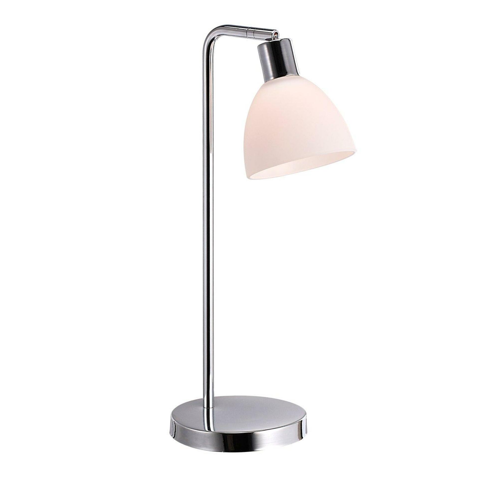 NORDLUX stolní lampa Ray 1x40W E14 chrom opál 63201033