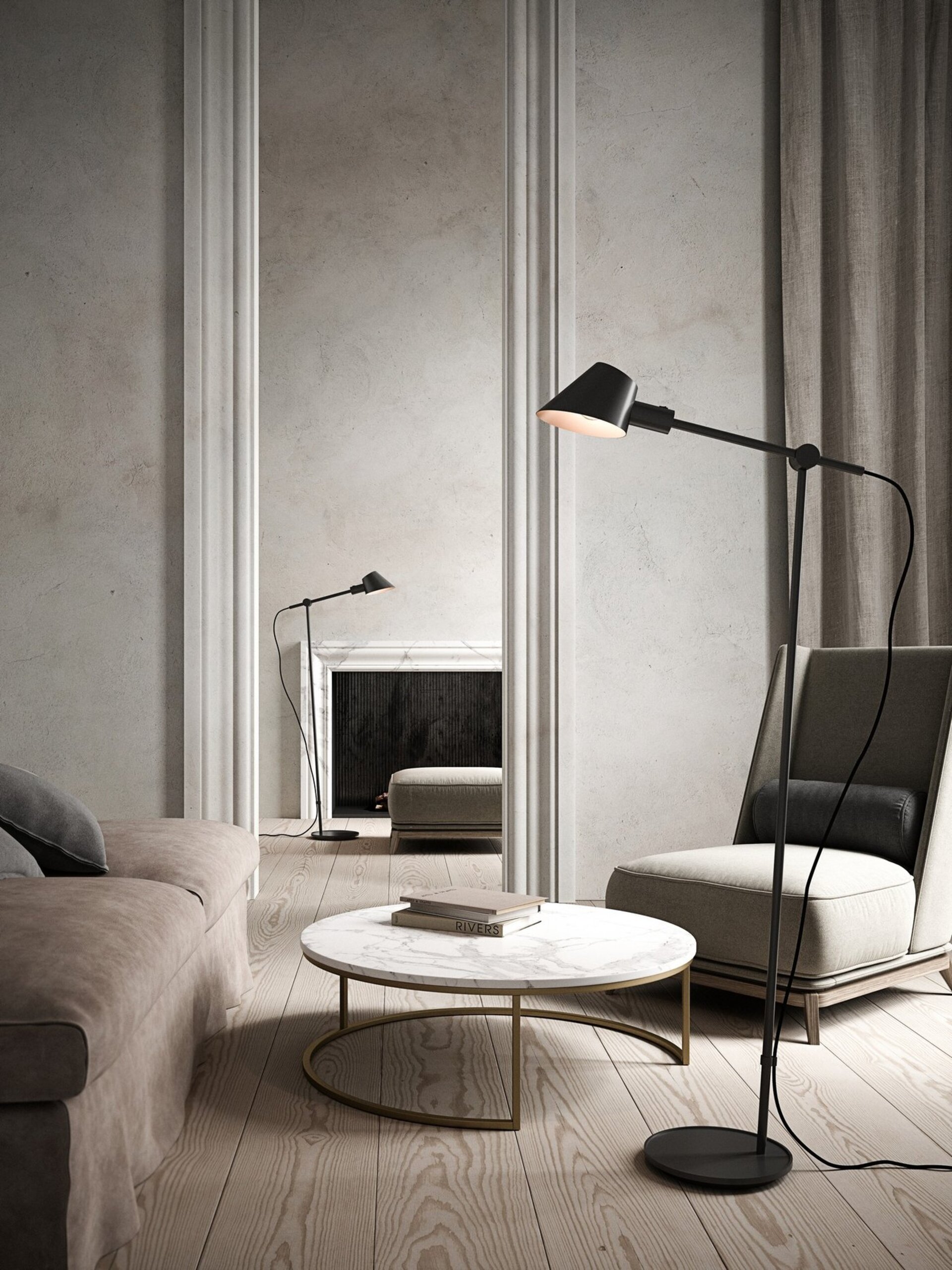 Levně NORDLUX stojací lampa Stay Floor 40W E27 černá 2020464003