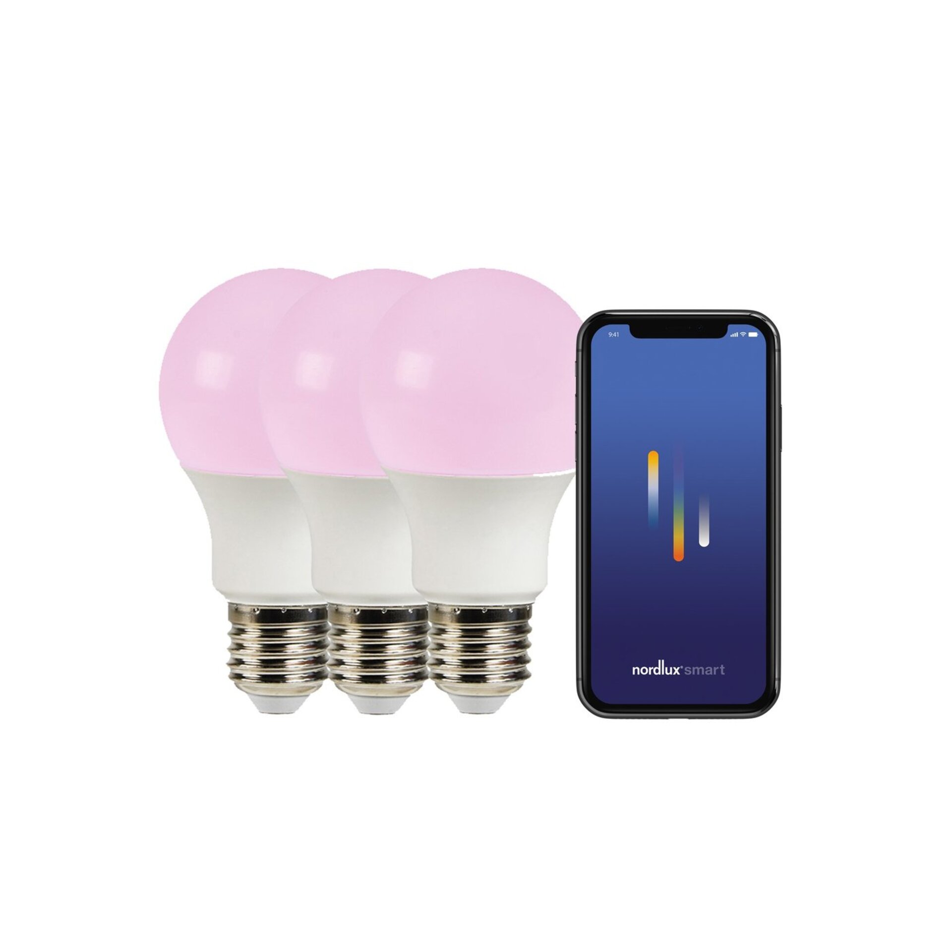 Levně NORDLUX Smart E27 Color 2200-6500+RGB set 3ks 806lm 2270052701