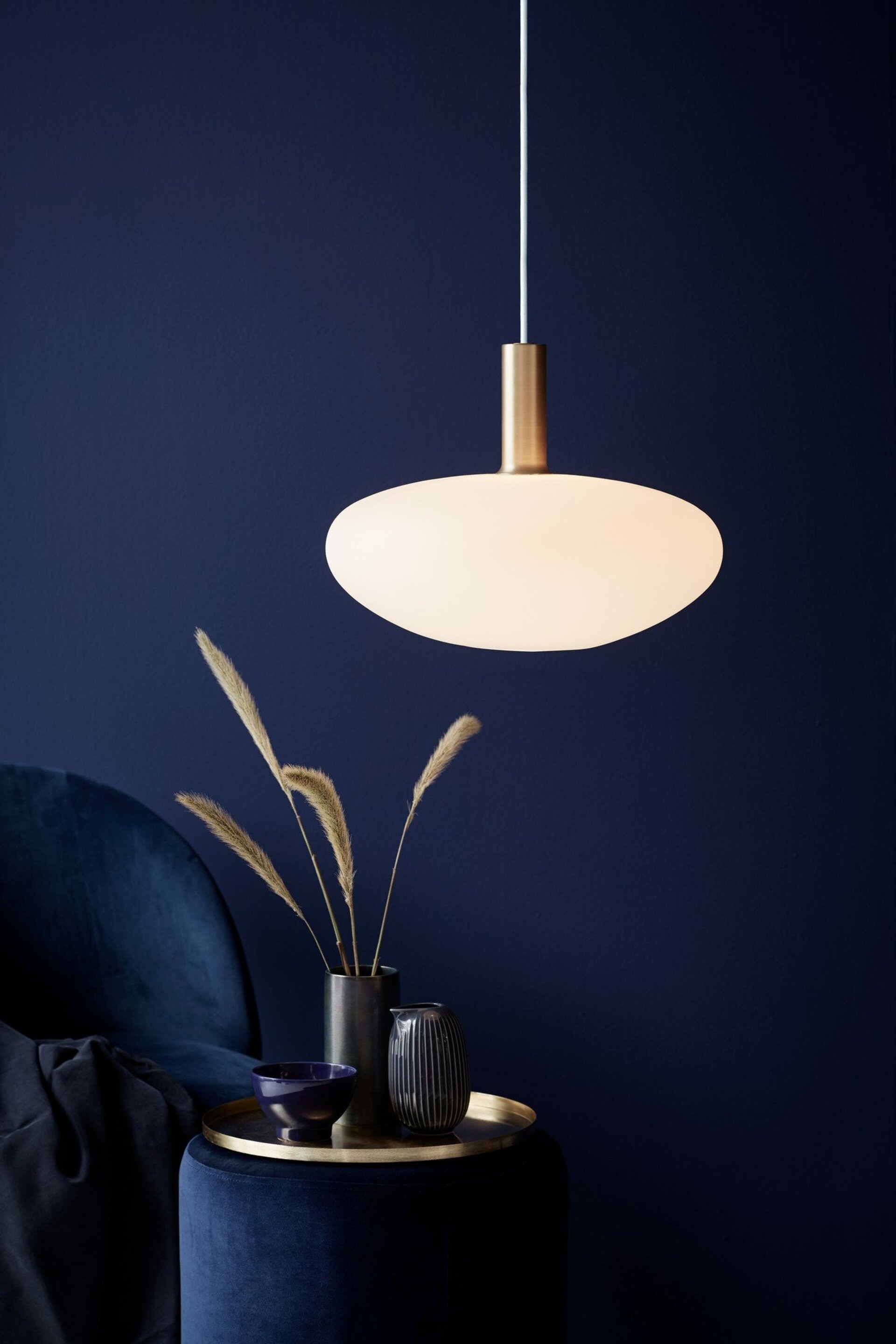 Levně NORDLUX závěsné svítídlo Alton 35 60W E27 černá / mosaz opál 48973001