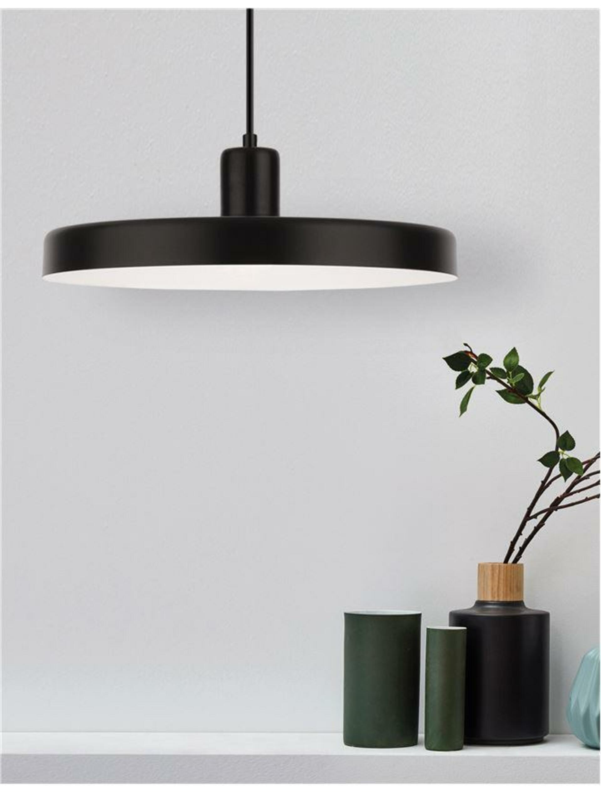 Levně Nova Luce Moderní závěsné svítidlo Chioto v elegantním černém designu - 1 x 60 W, pr. 360 mm NV 540602